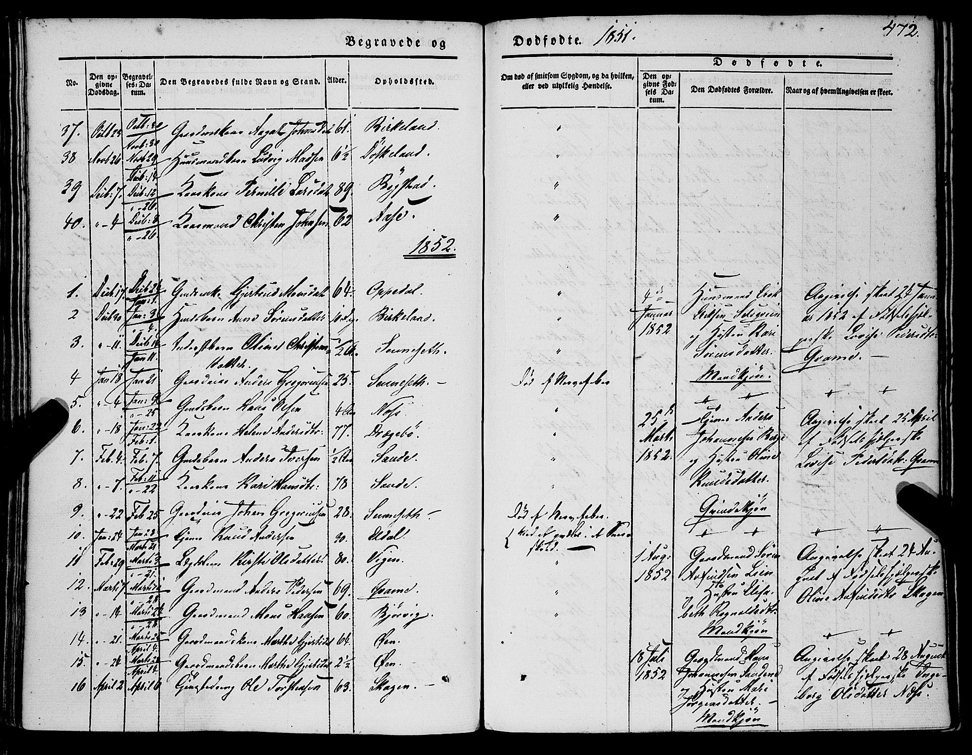 Gaular sokneprestembete, AV/SAB-A-80001/H/Haa: Parish register (official) no. A 4II, 1841-1859, p. 472