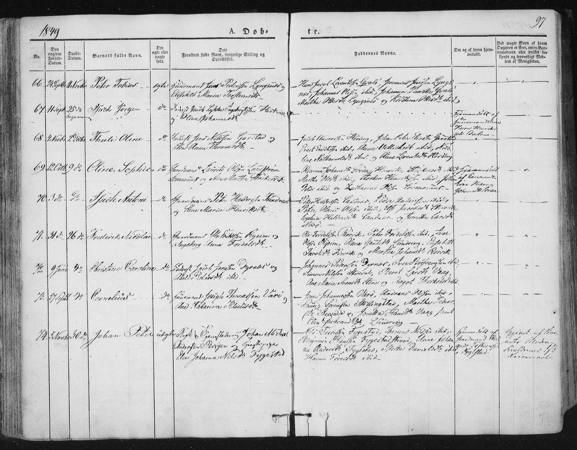 Ministerialprotokoller, klokkerbøker og fødselsregistre - Nord-Trøndelag, SAT/A-1458/784/L0669: Parish register (official) no. 784A04, 1829-1859, p. 97