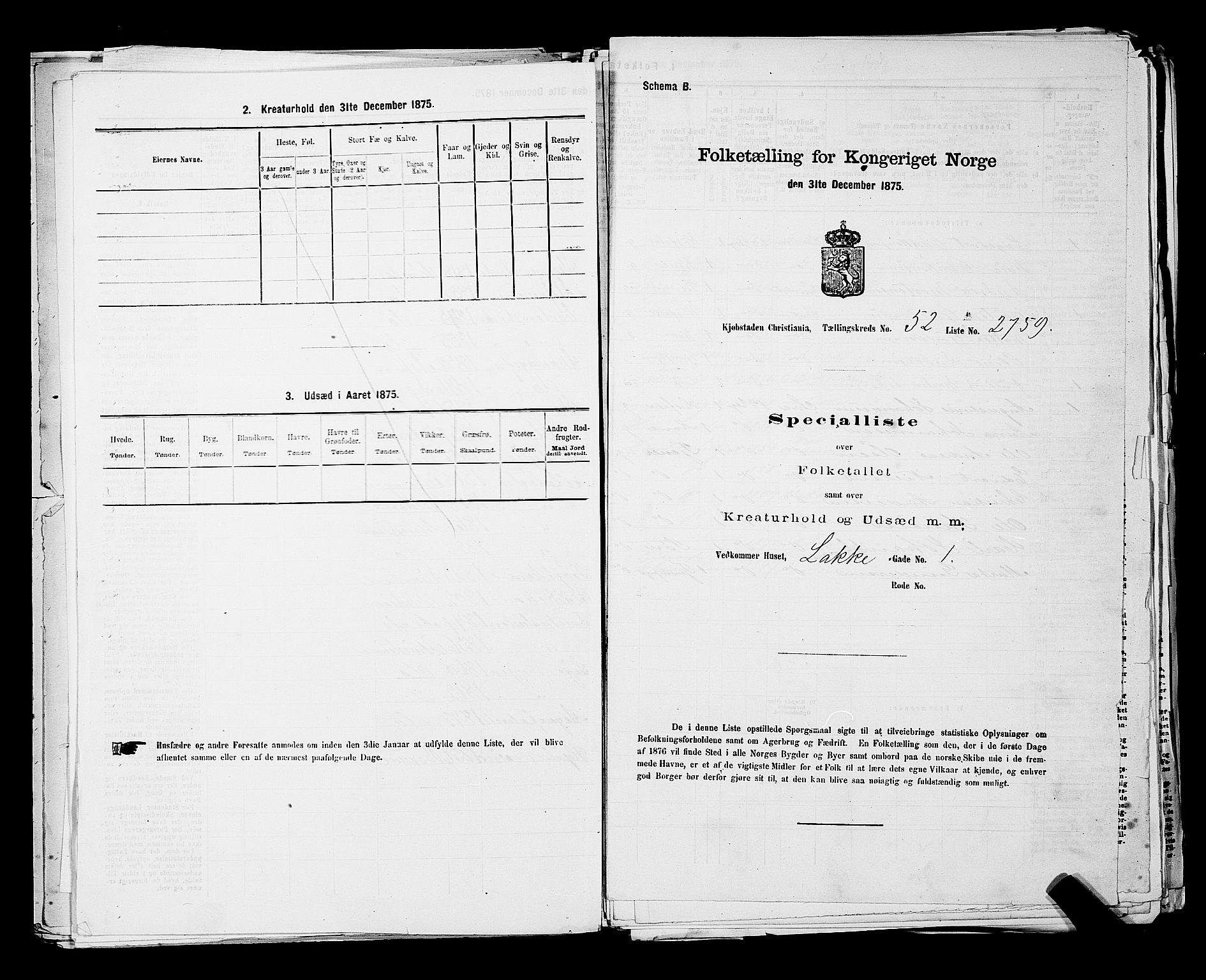 RA, 1875 census for 0301 Kristiania, 1875, p. 7774