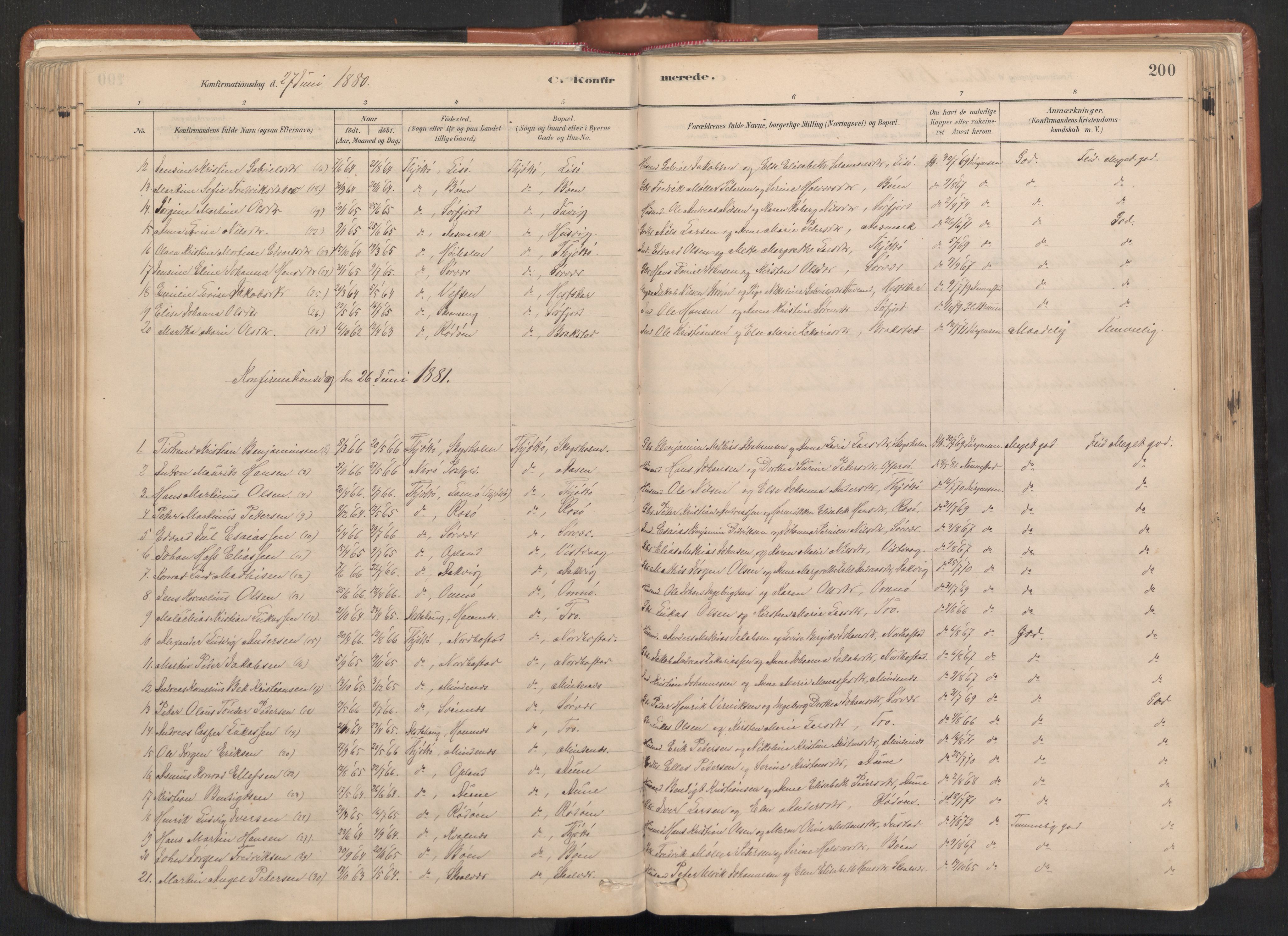 Ministerialprotokoller, klokkerbøker og fødselsregistre - Nordland, SAT/A-1459/817/L0264: Parish register (official) no. 817A04, 1878-1907, p. 200