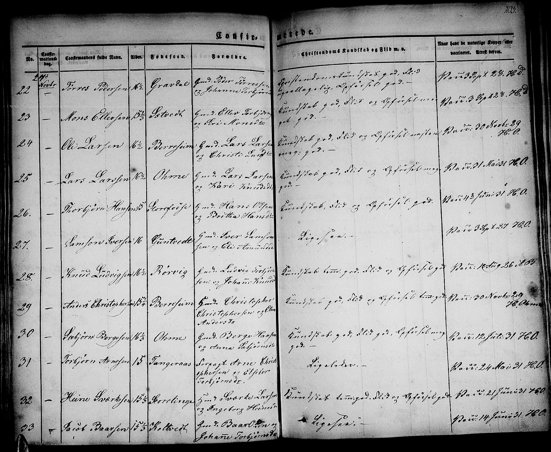 Strandebarm sokneprestembete, AV/SAB-A-78401/H/Haa: Parish register (official) no. A 6, 1826-1843, p. 205