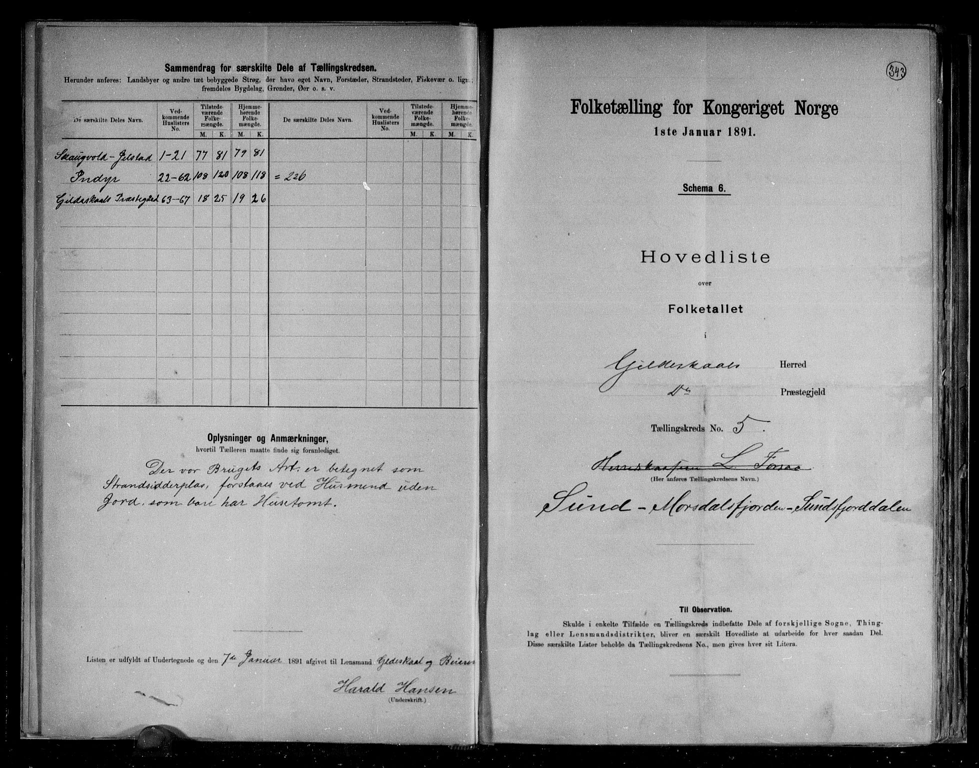 RA, 1891 census for 1838 Gildeskål, 1891, p. 14