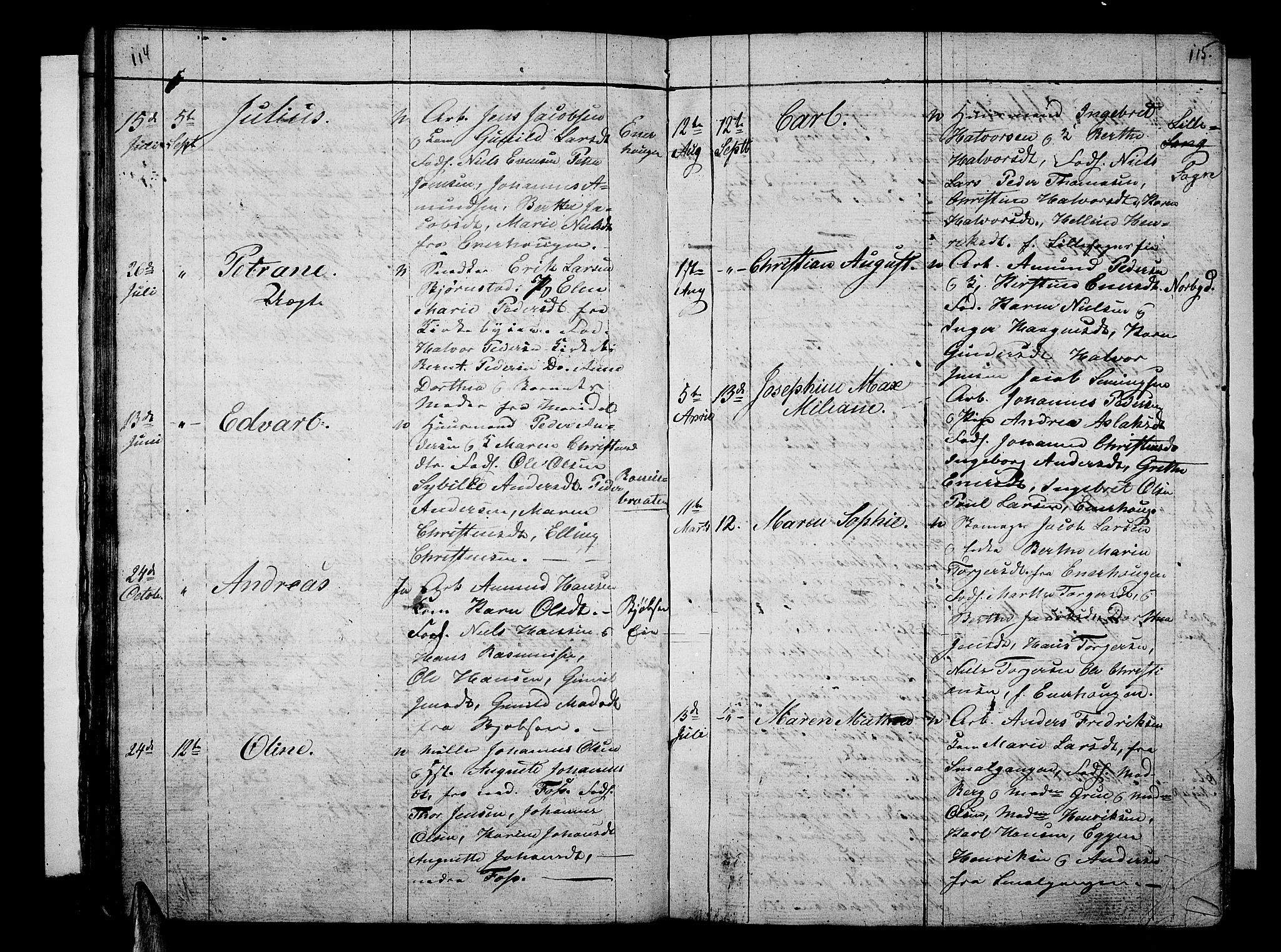 Aker prestekontor kirkebøker, AV/SAO-A-10861/G/L0007: Parish register (copy) no. 7, 1838-1846, p. 114-115