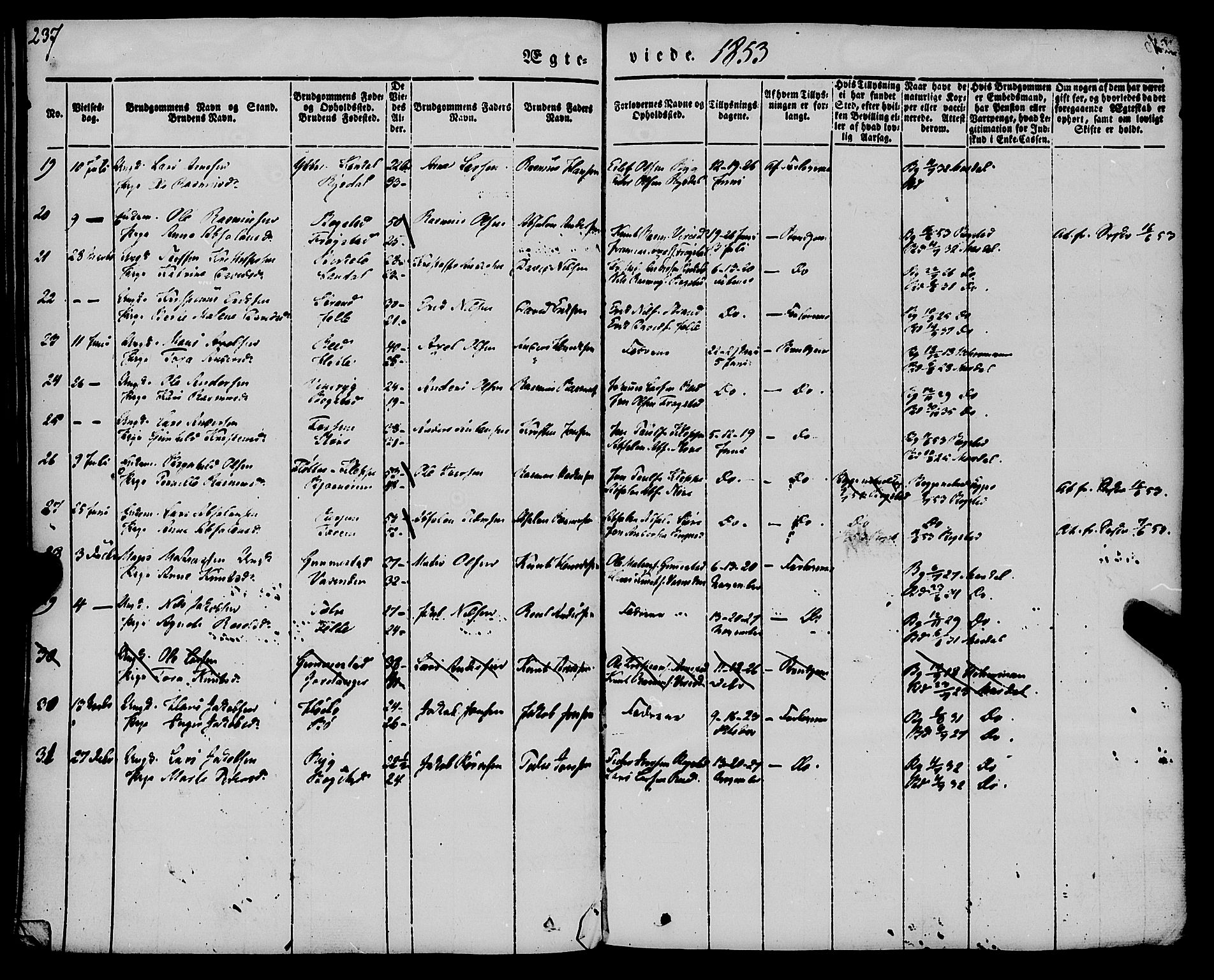 Gloppen sokneprestembete, AV/SAB-A-80101/H/Haa/Haaa/L0008: Parish register (official) no. A 8, 1837-1855, p. 237