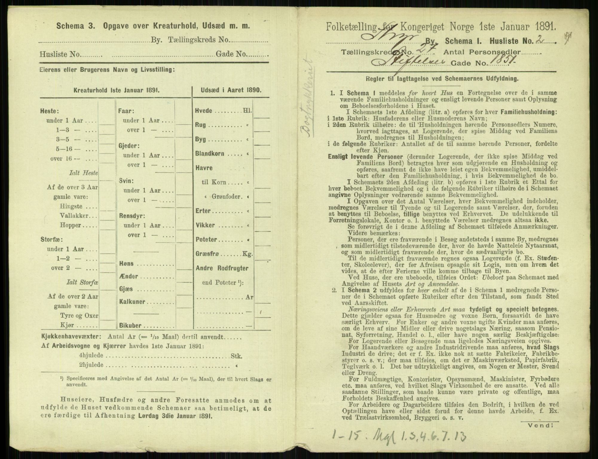 RA, 1891 census for 1103 Stavanger, 1891, p. 4953