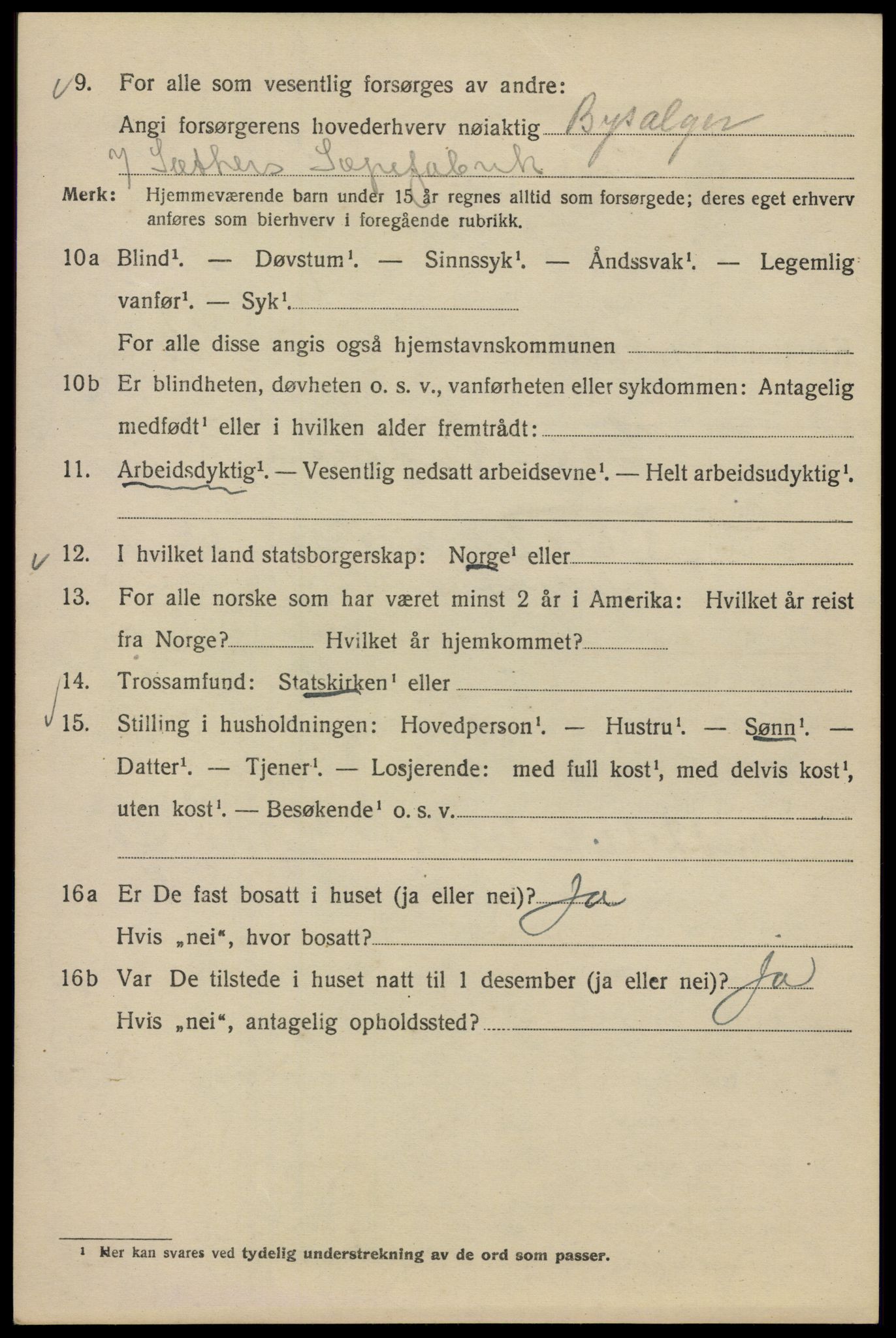 SAO, 1920 census for Kristiania, 1920, p. 284284