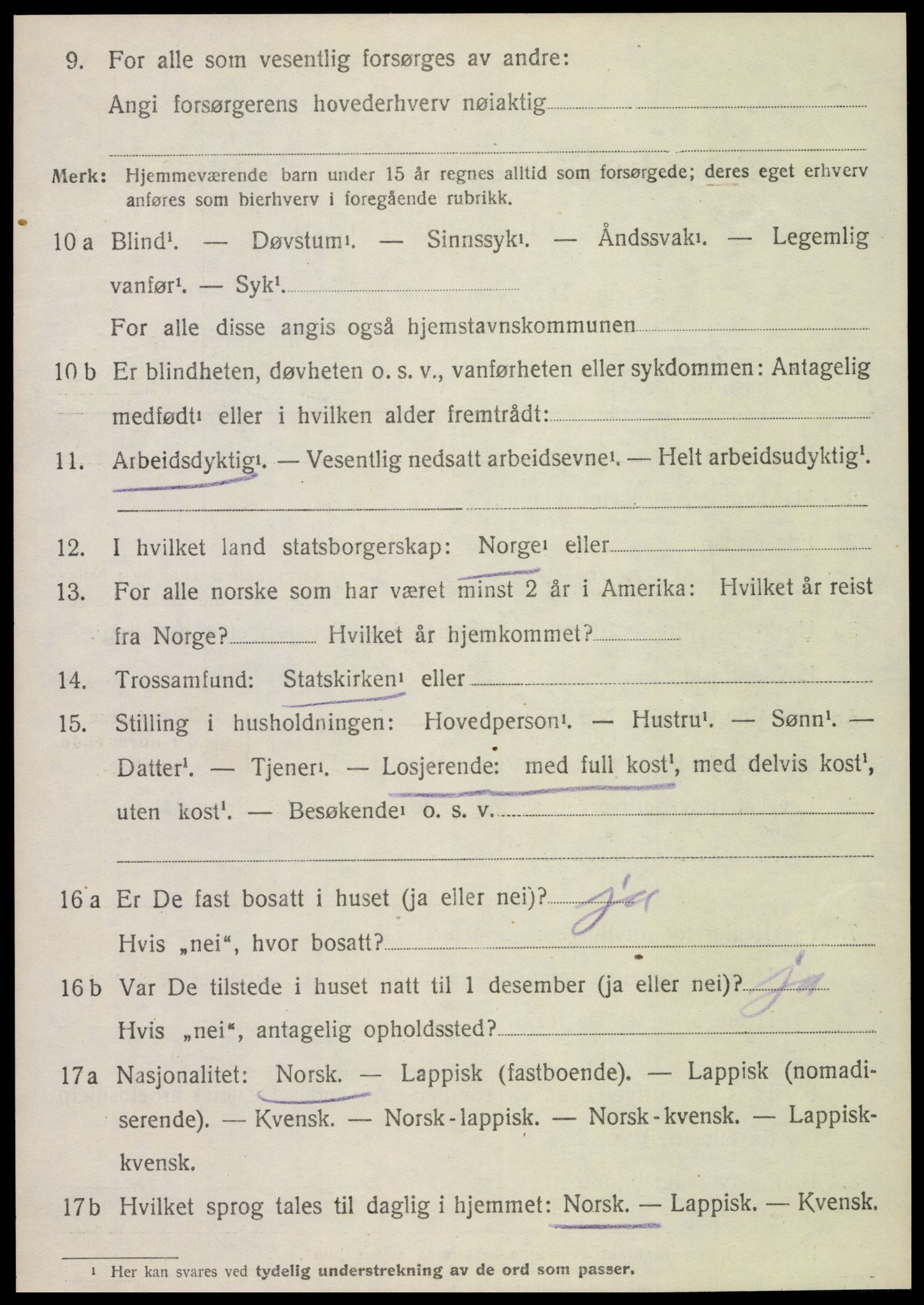 SAT, 1920 census for Sparbu, 1920, p. 5356