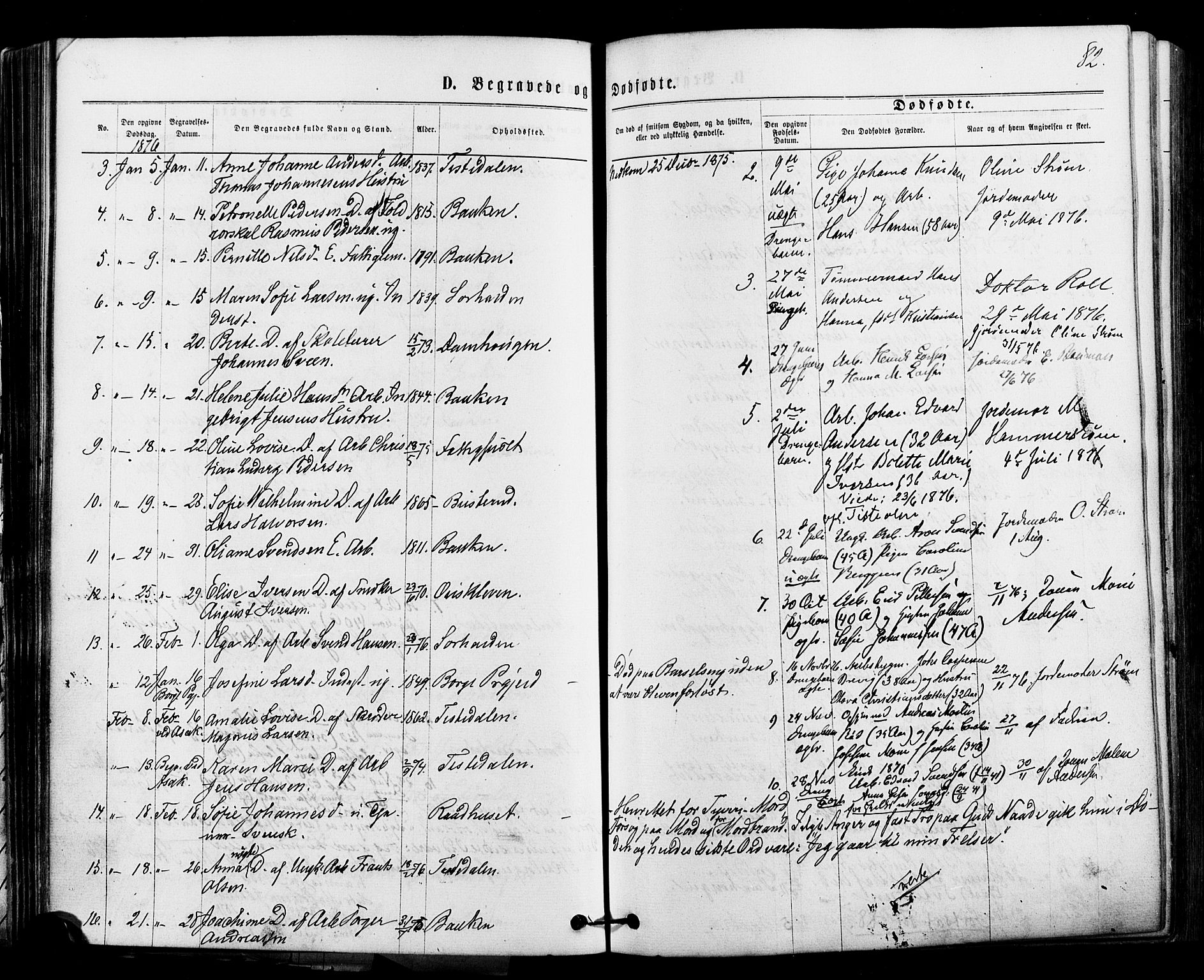 Halden prestekontor Kirkebøker, SAO/A-10909/F/Fa/L0010: Parish register (official) no. I 10, 1866-1877, p. 82