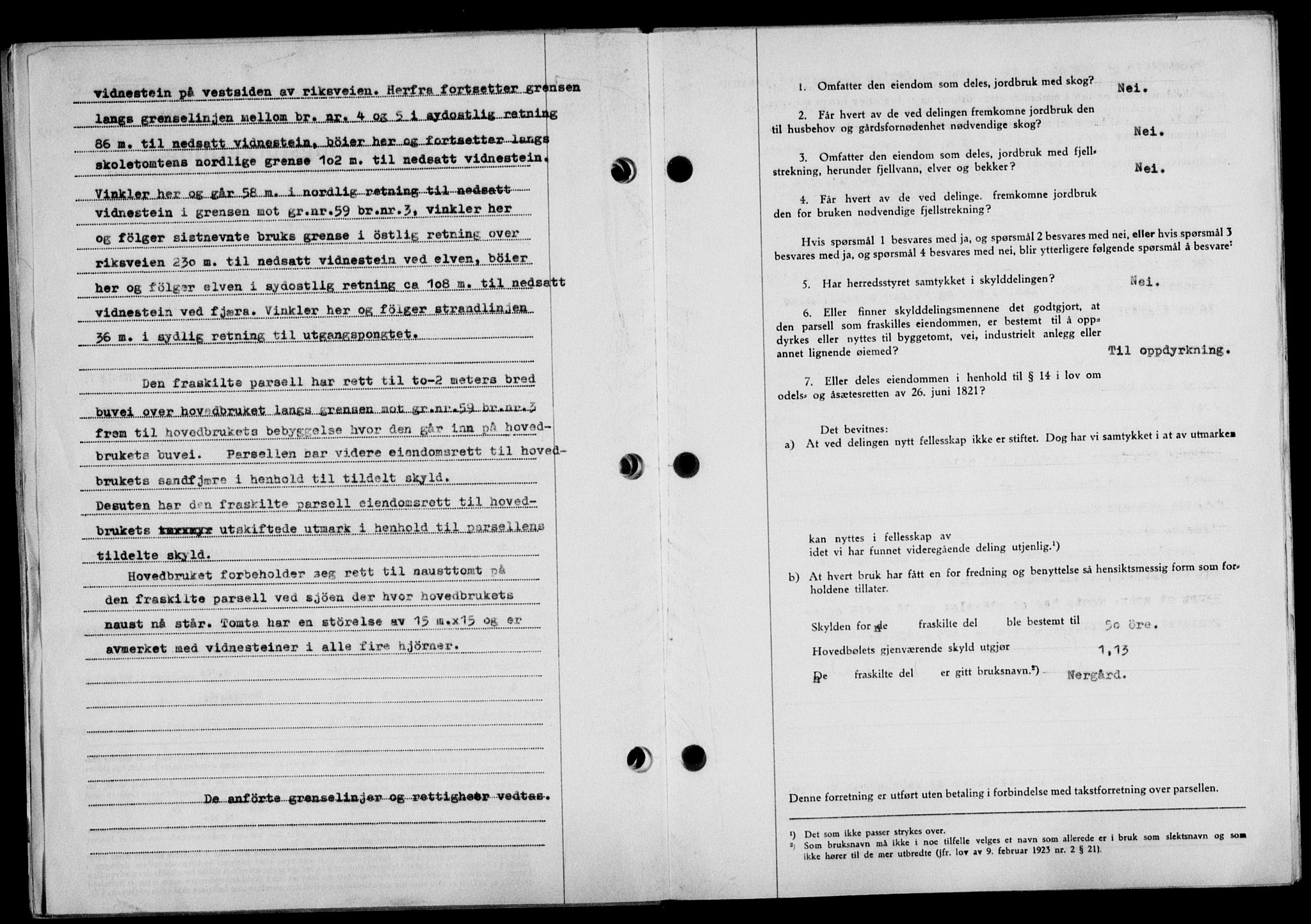 Lofoten sorenskriveri, SAT/A-0017/1/2/2C/L0025a: Mortgage book no. 25a, 1950-1951, Diary no: : 3591/1950