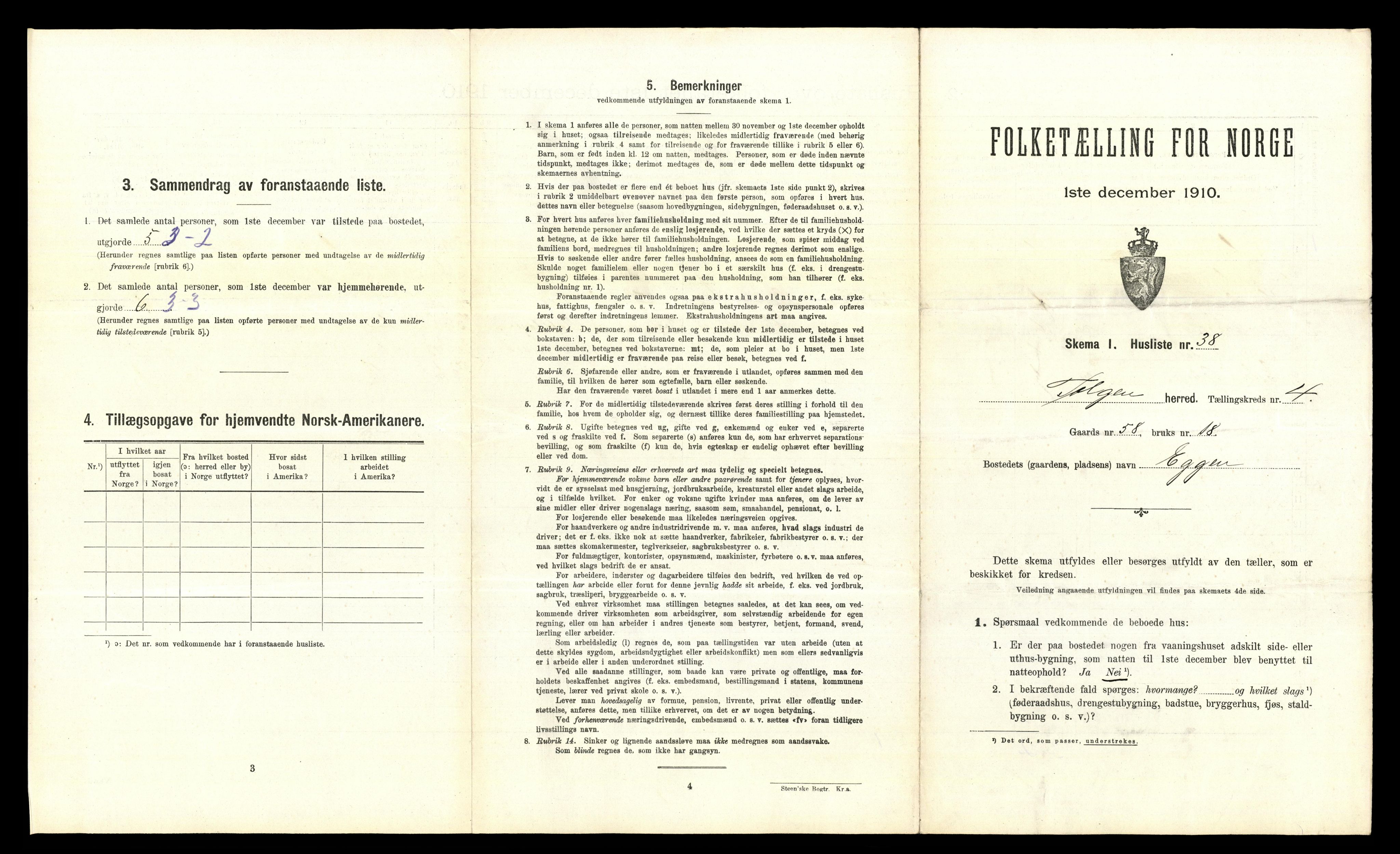 RA, 1910 census for Tolga, 1910, p. 350