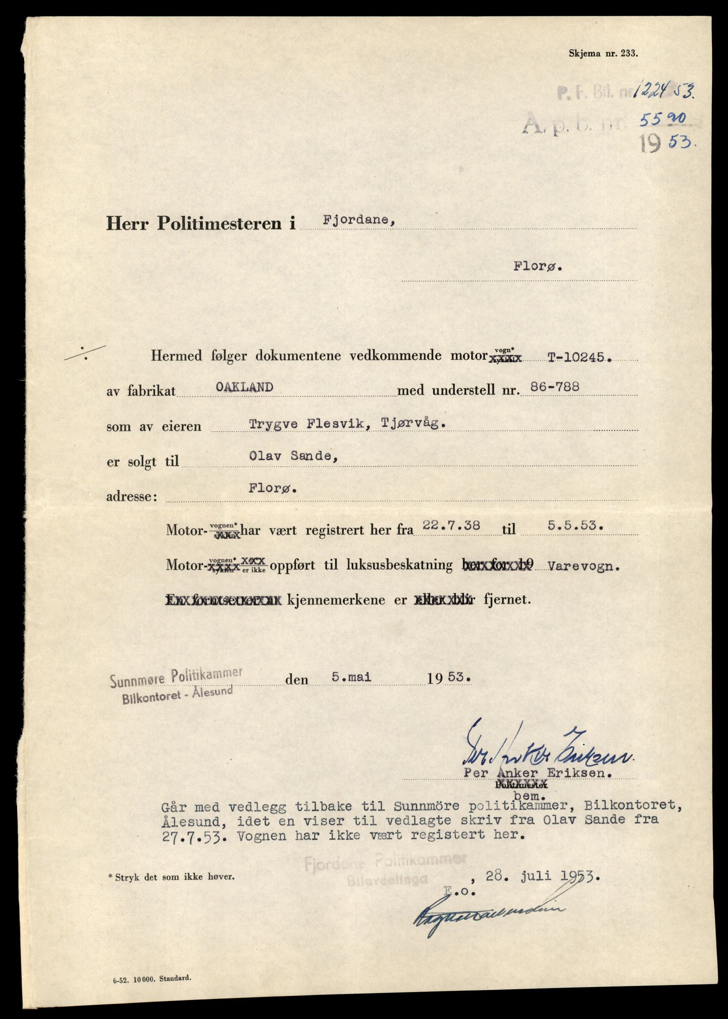 Møre og Romsdal vegkontor - Ålesund trafikkstasjon, AV/SAT-A-4099/F/Fe/L0034: Registreringskort for kjøretøy T 12500 - T 12652, 1927-1998, p. 2610