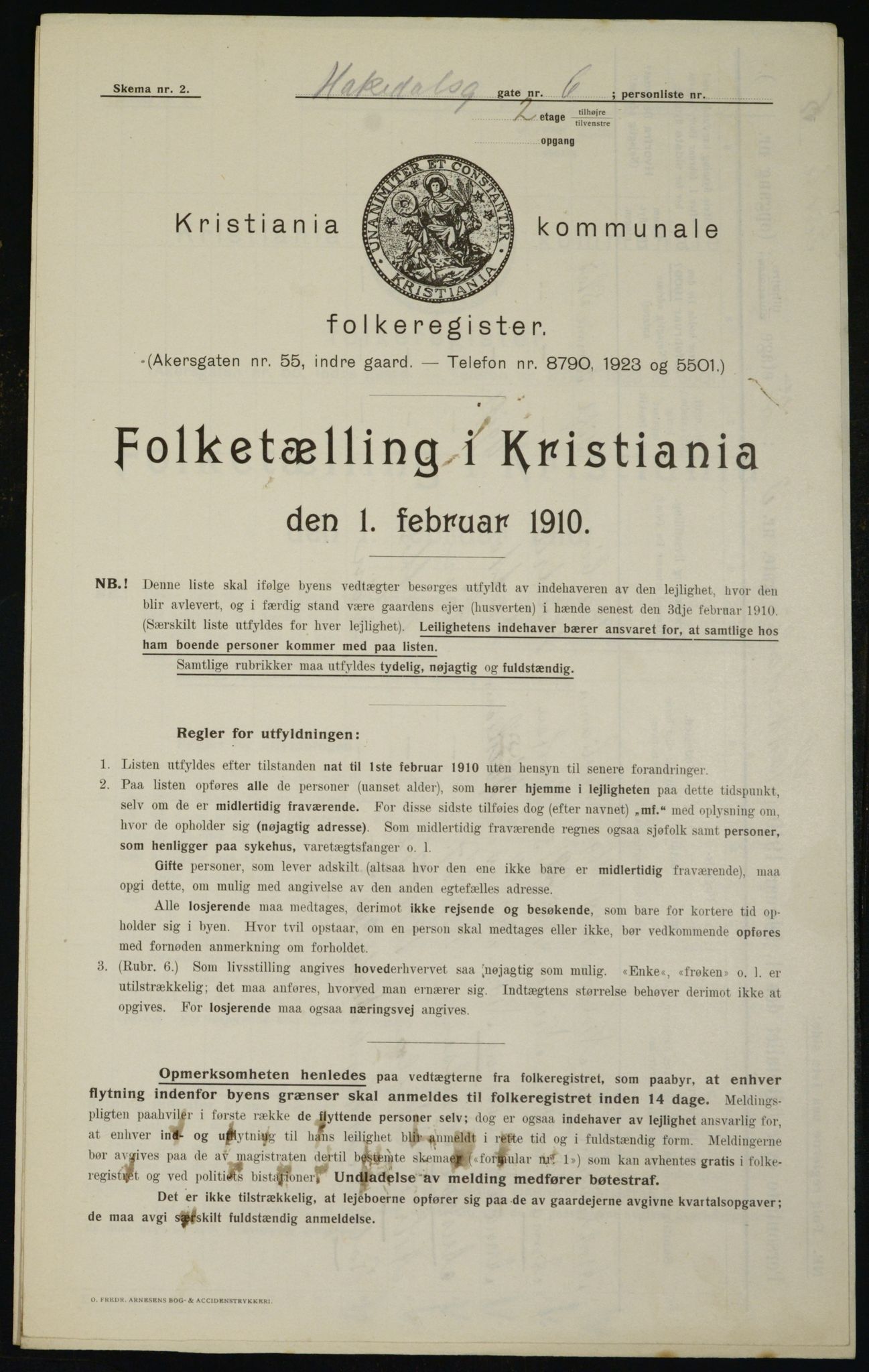 OBA, Municipal Census 1910 for Kristiania, 1910, p. 31955