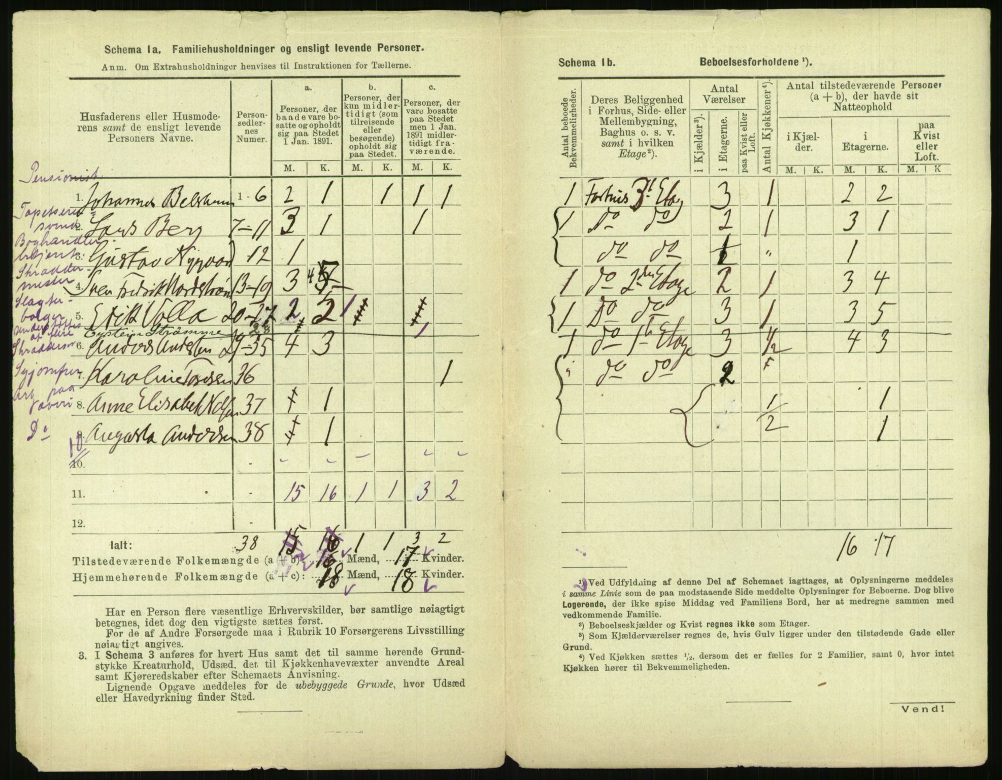 RA, 1891 census for 0301 Kristiania, 1891, p. 122892