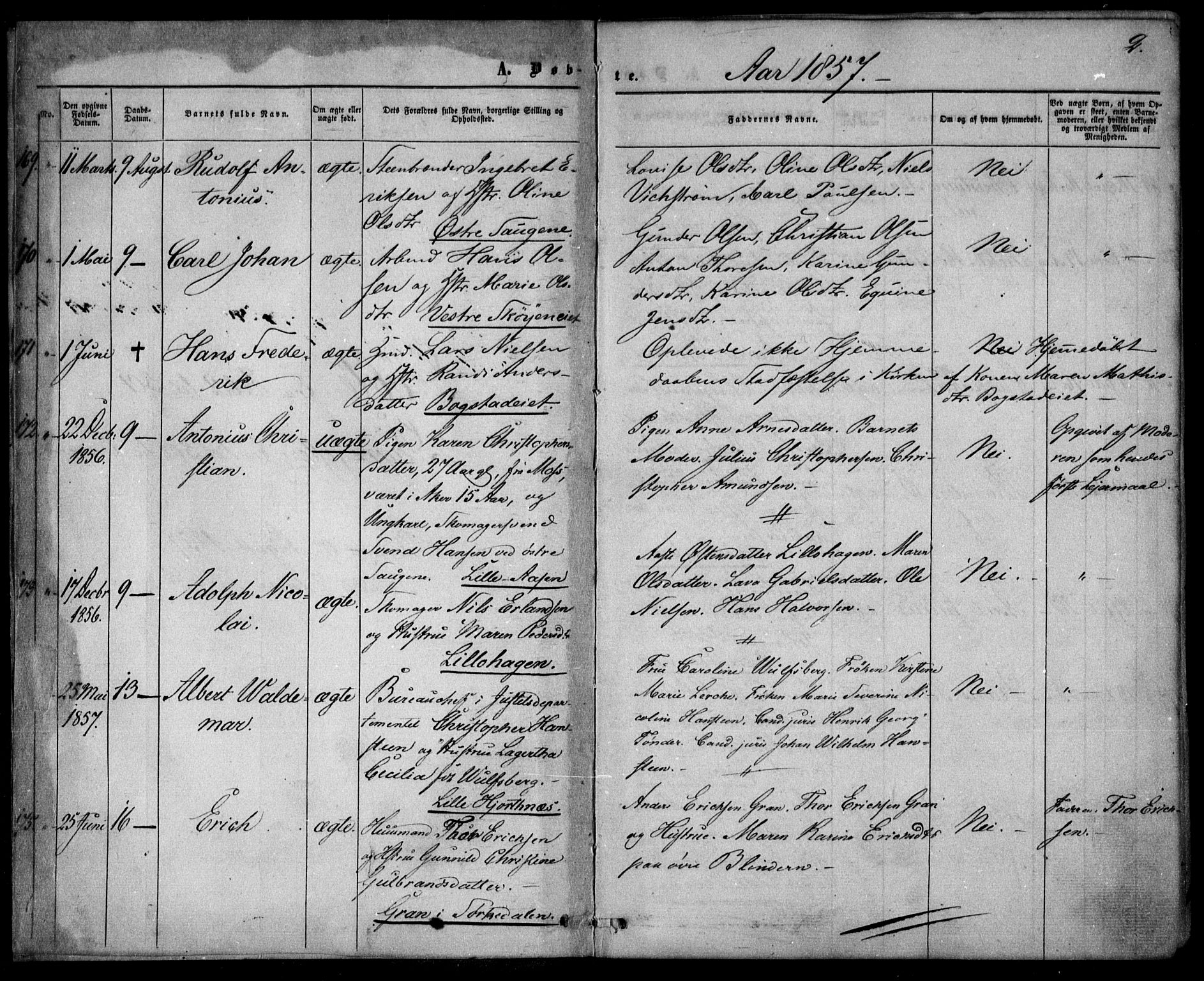 Vestre Aker prestekontor Kirkebøker, SAO/A-10025/F/Fa/L0003: Parish register (official) no. 3, 1857-1868, p. 2