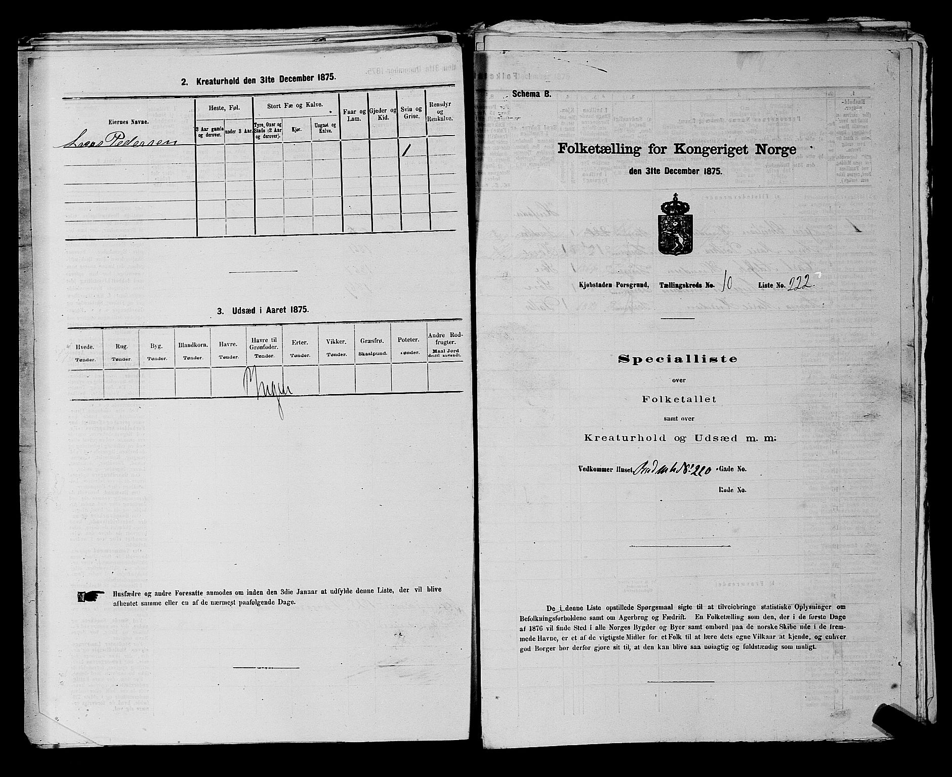 SAKO, 1875 census for 0805P Porsgrunn, 1875, p. 512