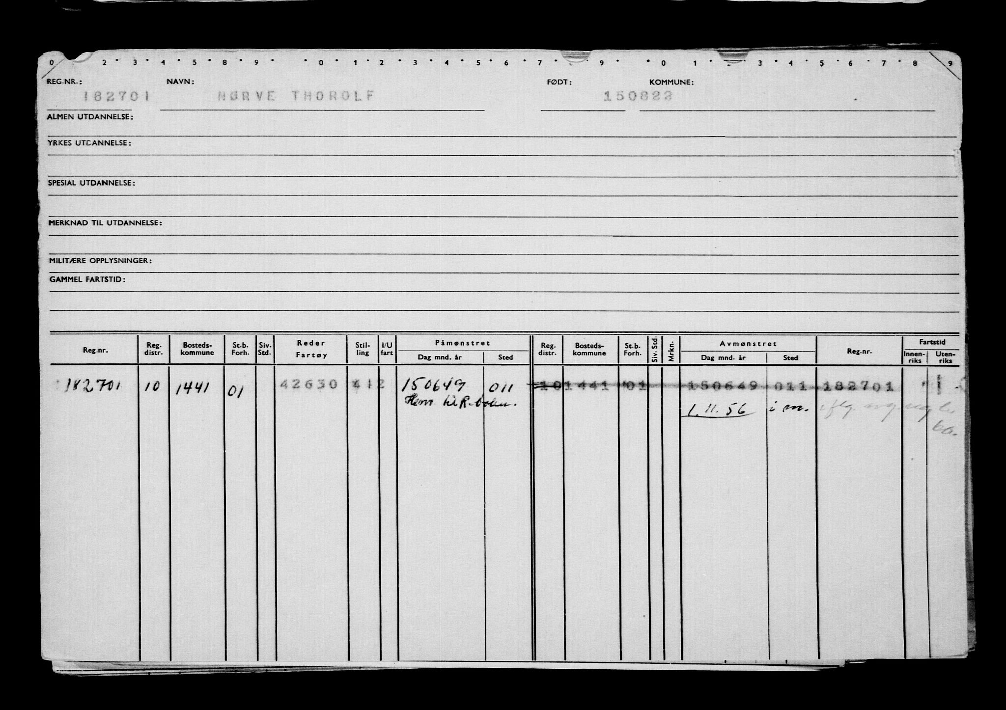 Direktoratet for sjømenn, AV/RA-S-3545/G/Gb/L0209: Hovedkort, 1922, p. 599