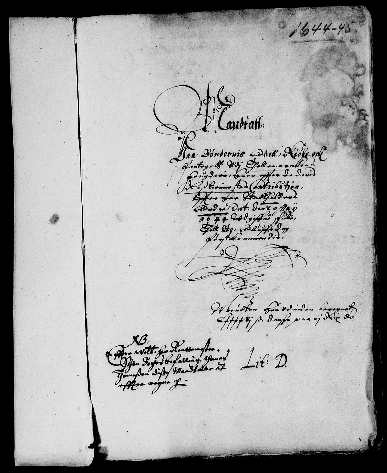 Rentekammeret inntil 1814, Reviderte regnskaper, Lensregnskaper, AV/RA-EA-5023/R/Rb/Rbp/L0031: Bratsberg len, 1644-1645