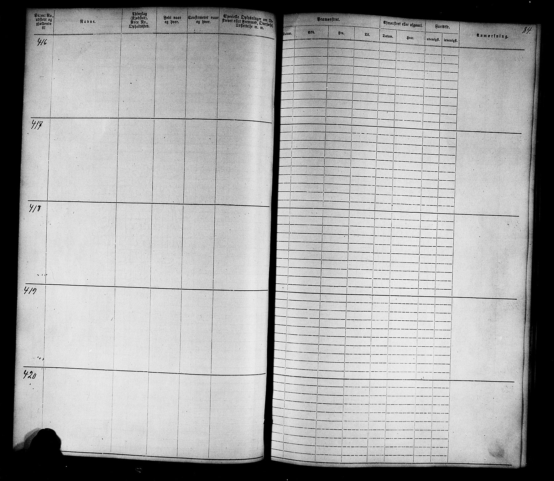 Tvedestrand mønstringskrets, AV/SAK-2031-0011/F/Fa/L0003: Annotasjonsrulle nr 1-1905 med register, U-25, 1866-1886, p. 106