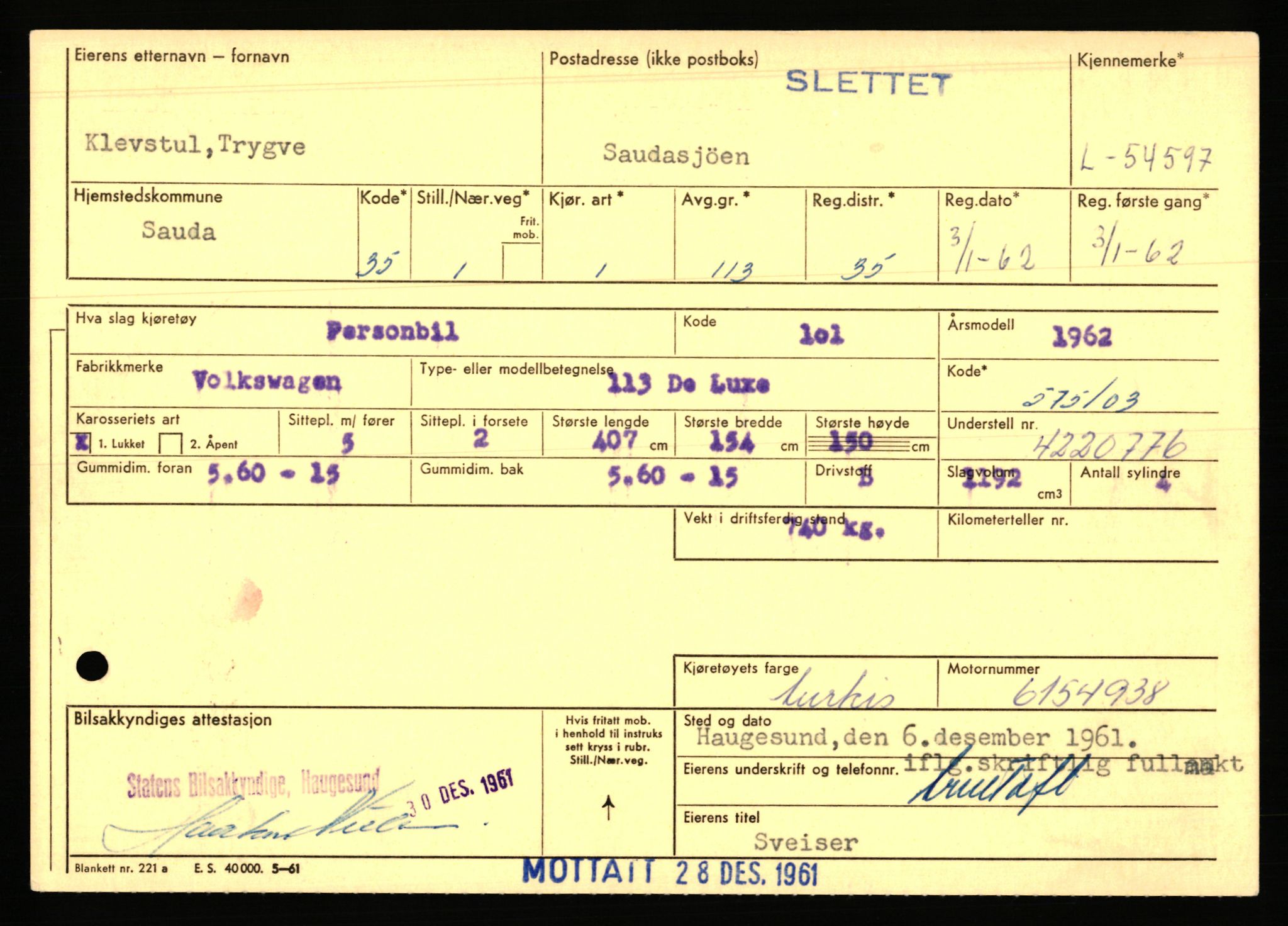 Stavanger trafikkstasjon, AV/SAST-A-101942/0/F/L0054: L-54200 - L-55699, 1930-1971, p. 867