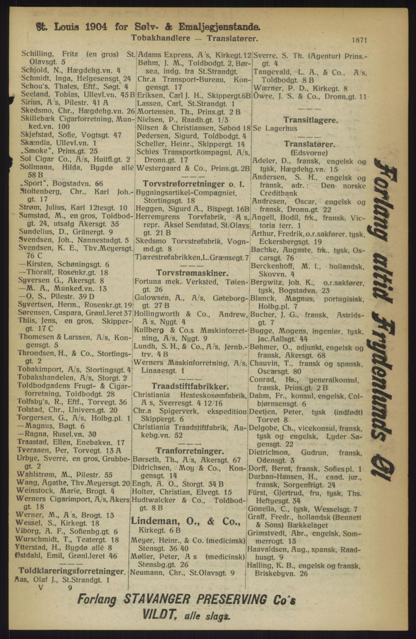 Kristiania/Oslo adressebok, PUBL/-, 1914, p. 1871