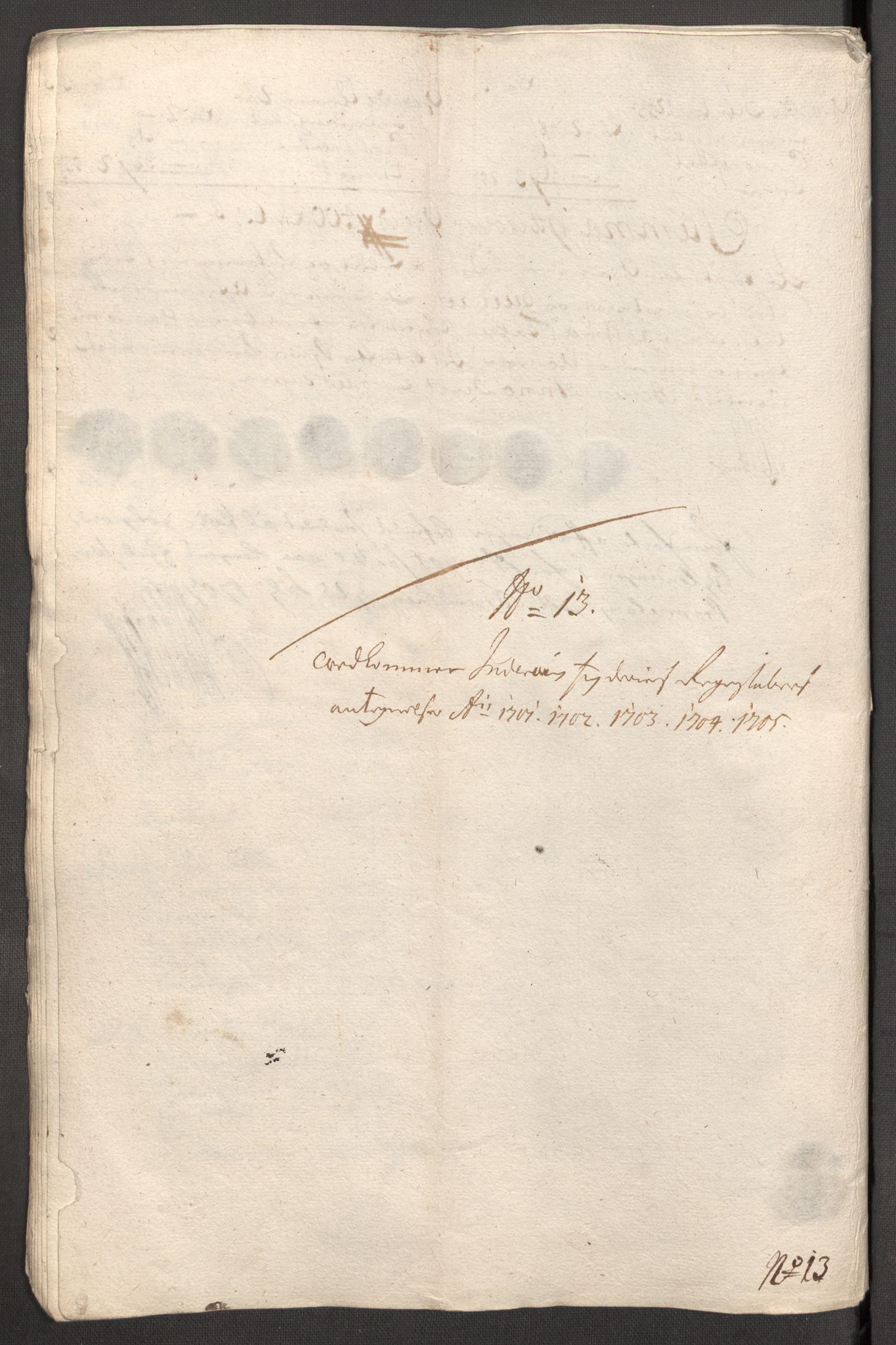 Rentekammeret inntil 1814, Reviderte regnskaper, Fogderegnskap, RA/EA-4092/R63/L4314: Fogderegnskap Inderøy, 1705, p. 311