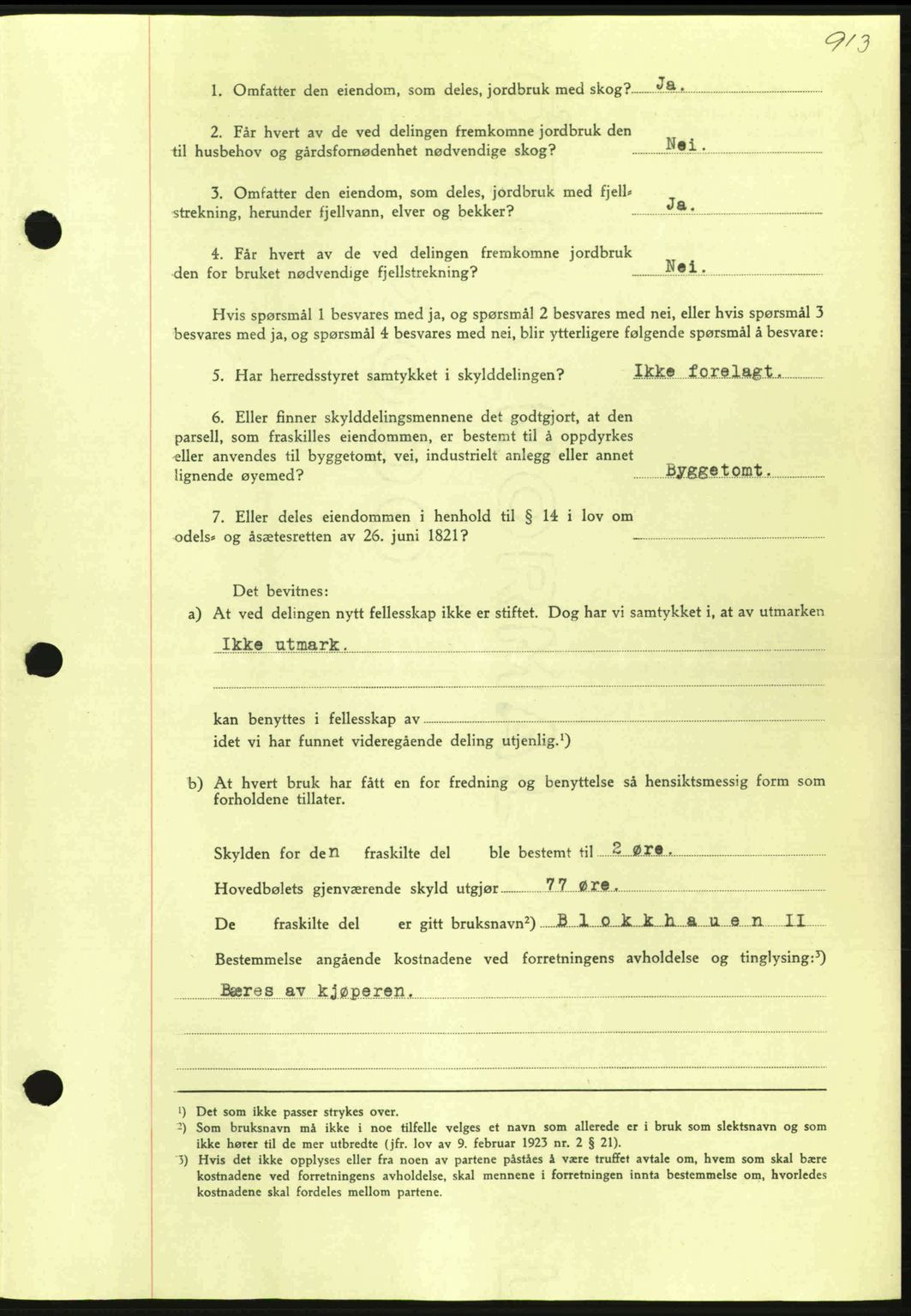 Nordmøre sorenskriveri, AV/SAT-A-4132/1/2/2Ca: Mortgage book no. A92, 1942-1942, Diary no: : 1509/1942