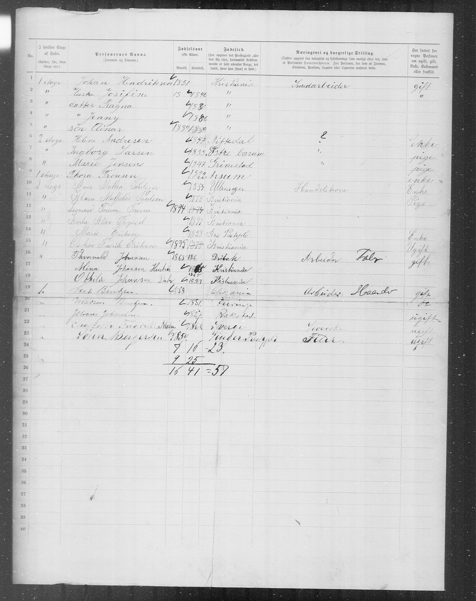 OBA, Municipal Census 1899 for Kristiania, 1899, p. 7472