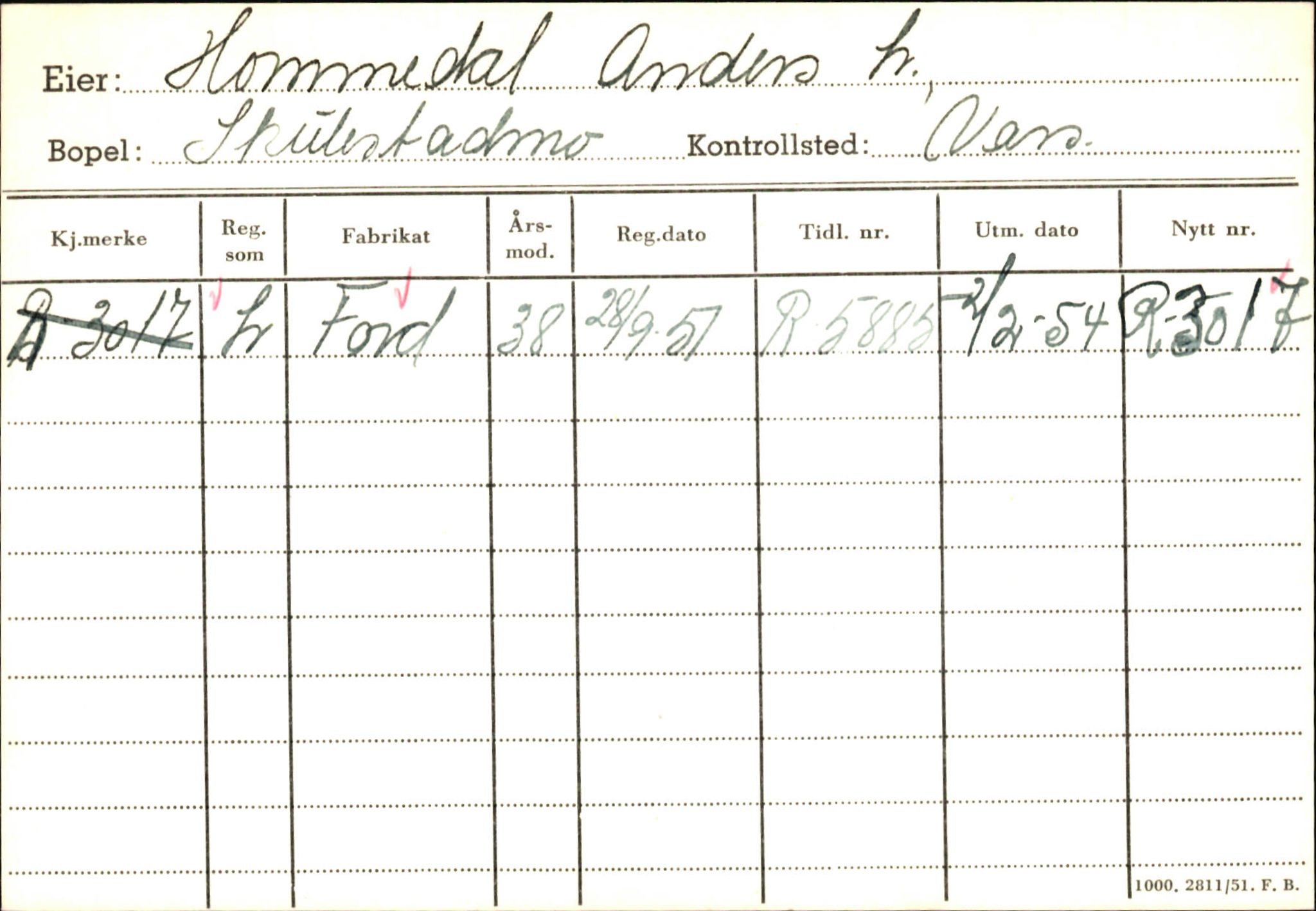 Statens vegvesen, Hordaland vegkontor, AV/SAB-A-5201/2/Ha/L0024: R-eierkort H, 1920-1971, p. 7