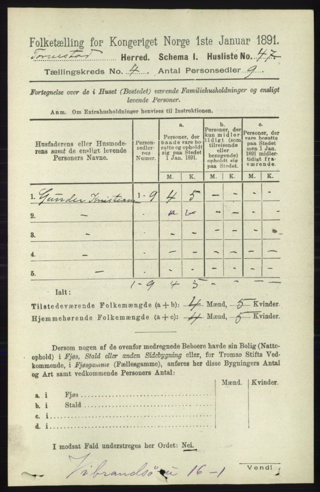 RA, 1891 census for 1152 Torvastad, 1891, p. 1468