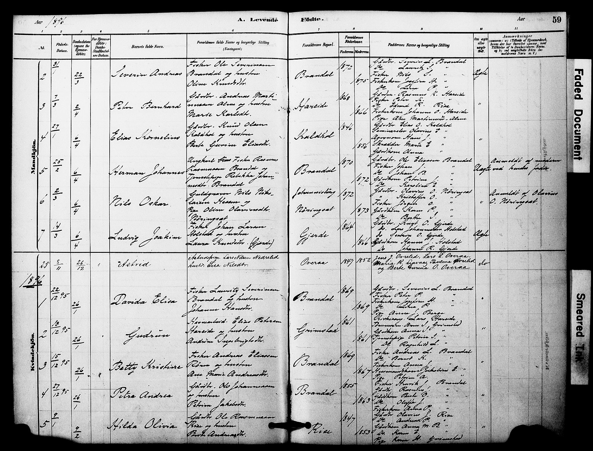 Ministerialprotokoller, klokkerbøker og fødselsregistre - Møre og Romsdal, SAT/A-1454/510/L0122: Parish register (official) no. 510A02, 1878-1897, p. 59