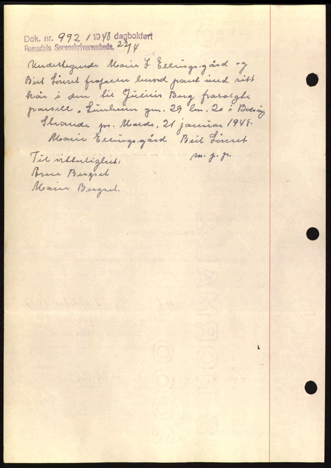 Romsdal sorenskriveri, SAT/A-4149/1/2/2C: Mortgage book no. A4, 1937-1938, Diary no: : 2050/1937