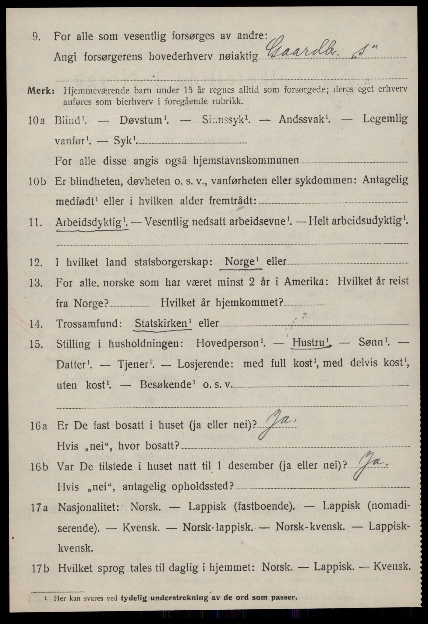 SAT, 1920 census for Stadsbygd, 1920, p. 3773