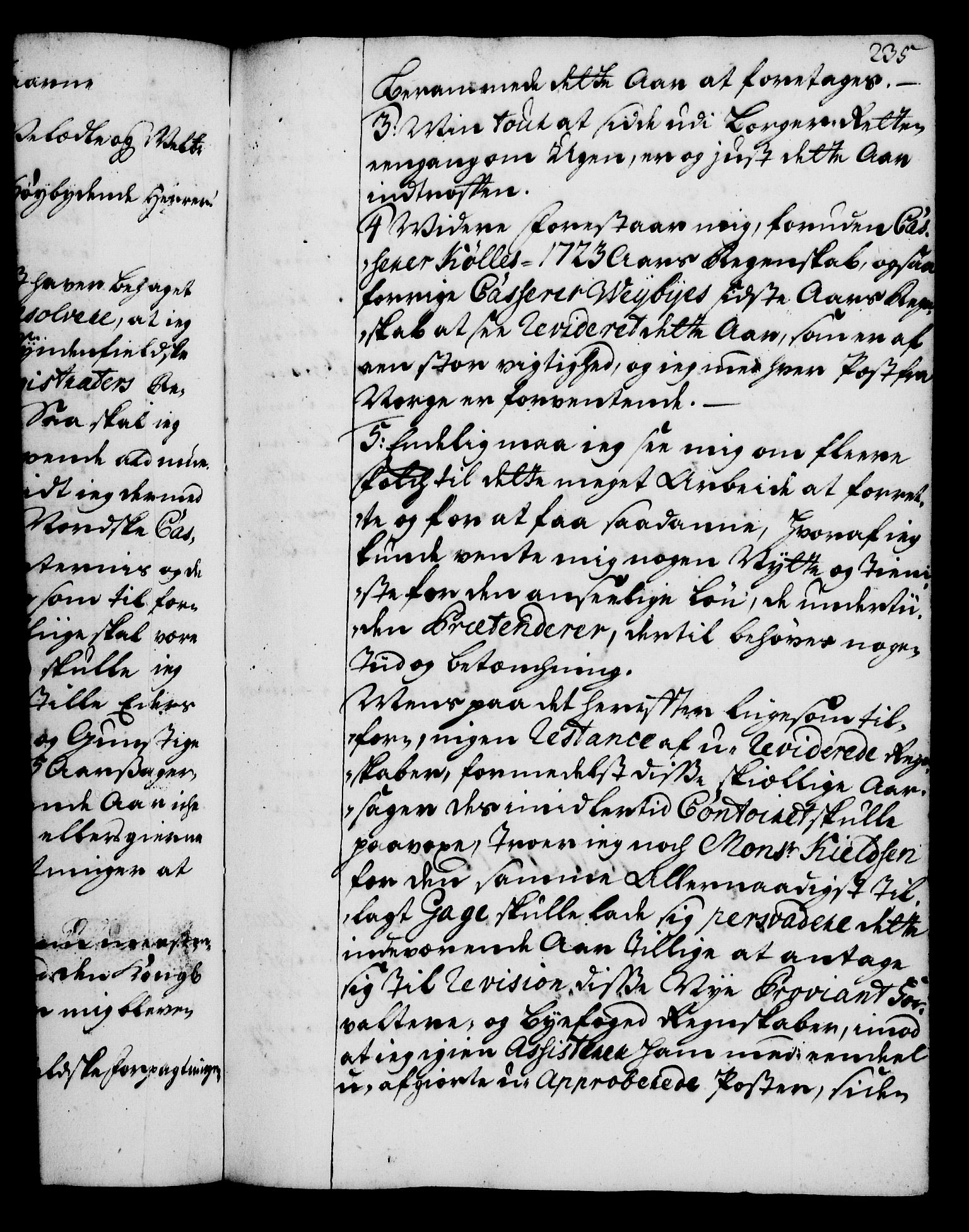 Rentekammeret, Kammerkanselliet, RA/EA-3111/G/Gg/Gga/L0002: Norsk ekspedisjonsprotokoll med register (merket RK 53.2), 1723-1727, p. 235