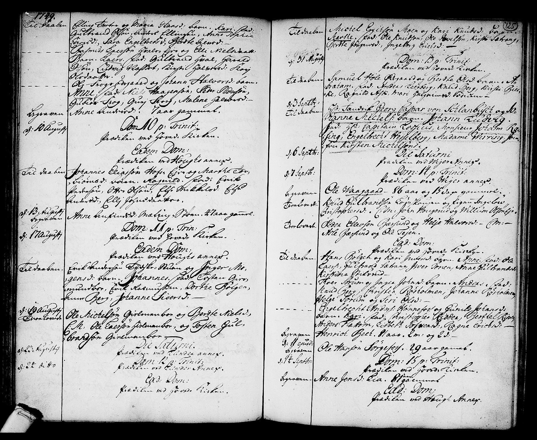 Norderhov kirkebøker, SAKO/A-237/F/Fa/L0003a: Parish register (official) no. 3, 1740-1757, p. 125