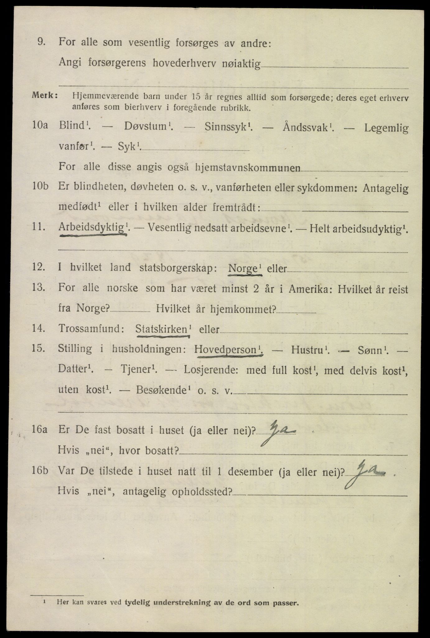 SAK, 1920 census for Stokken, 1920, p. 3713