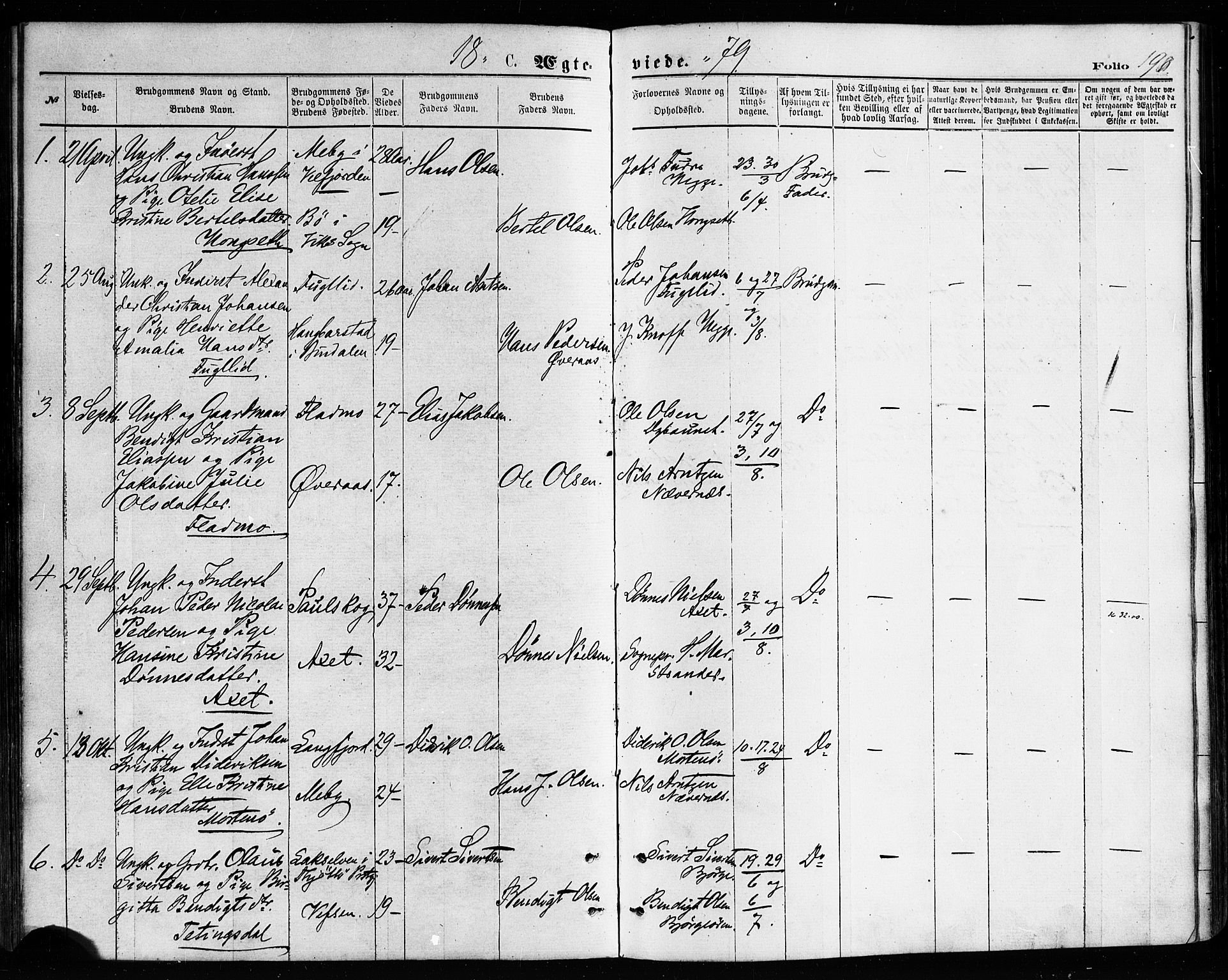 Ministerialprotokoller, klokkerbøker og fødselsregistre - Nordland, AV/SAT-A-1459/814/L0225: Parish register (official) no. 814A06, 1875-1885, p. 190