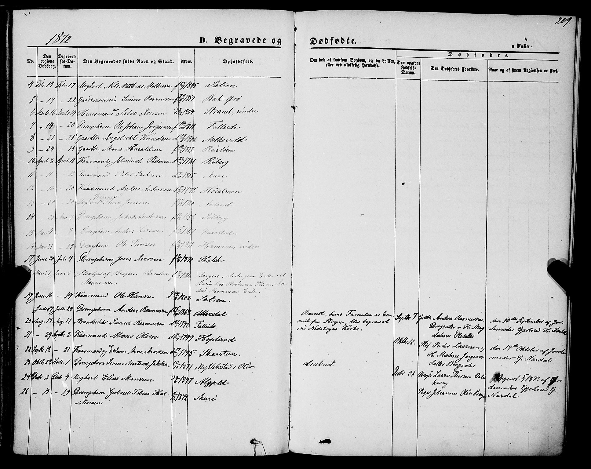 Innvik sokneprestembete, AV/SAB-A-80501: Parish register (official) no. A 6, 1865-1878, p. 209