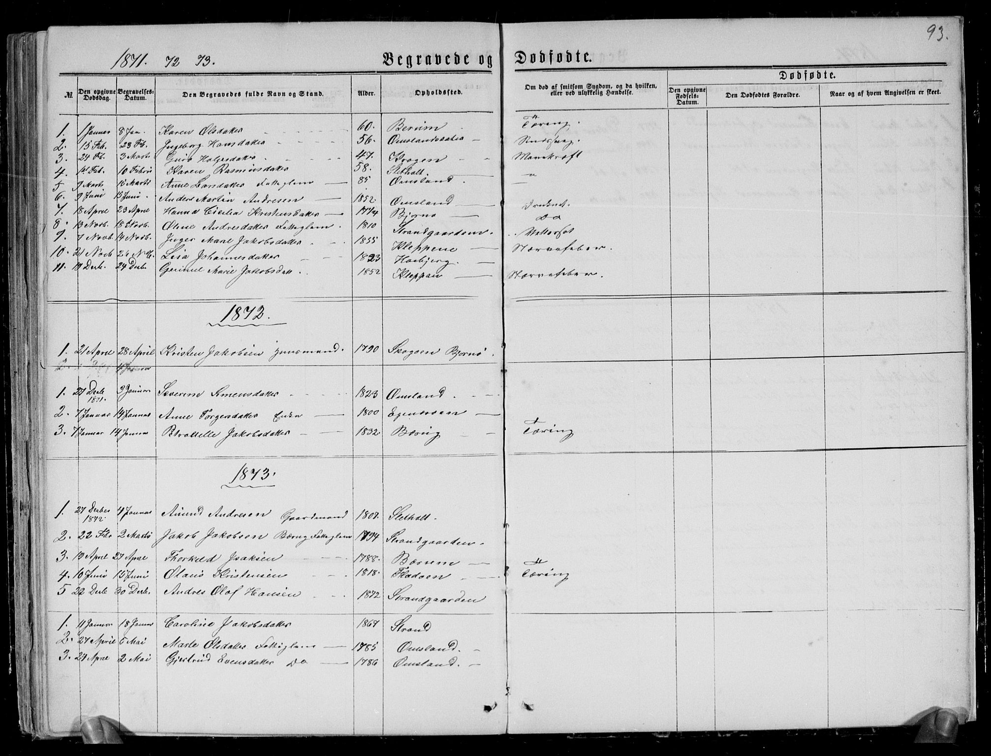 Brunlanes kirkebøker, AV/SAKO-A-342/G/Gc/L0001: Parish register (copy) no. III 1, 1866-1890, p. 93