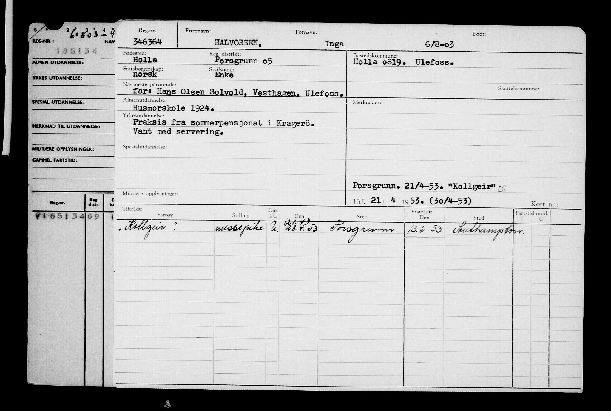 Direktoratet for sjømenn, AV/RA-S-3545/G/Gb/L0050: Hovedkort, 1903, p. 45