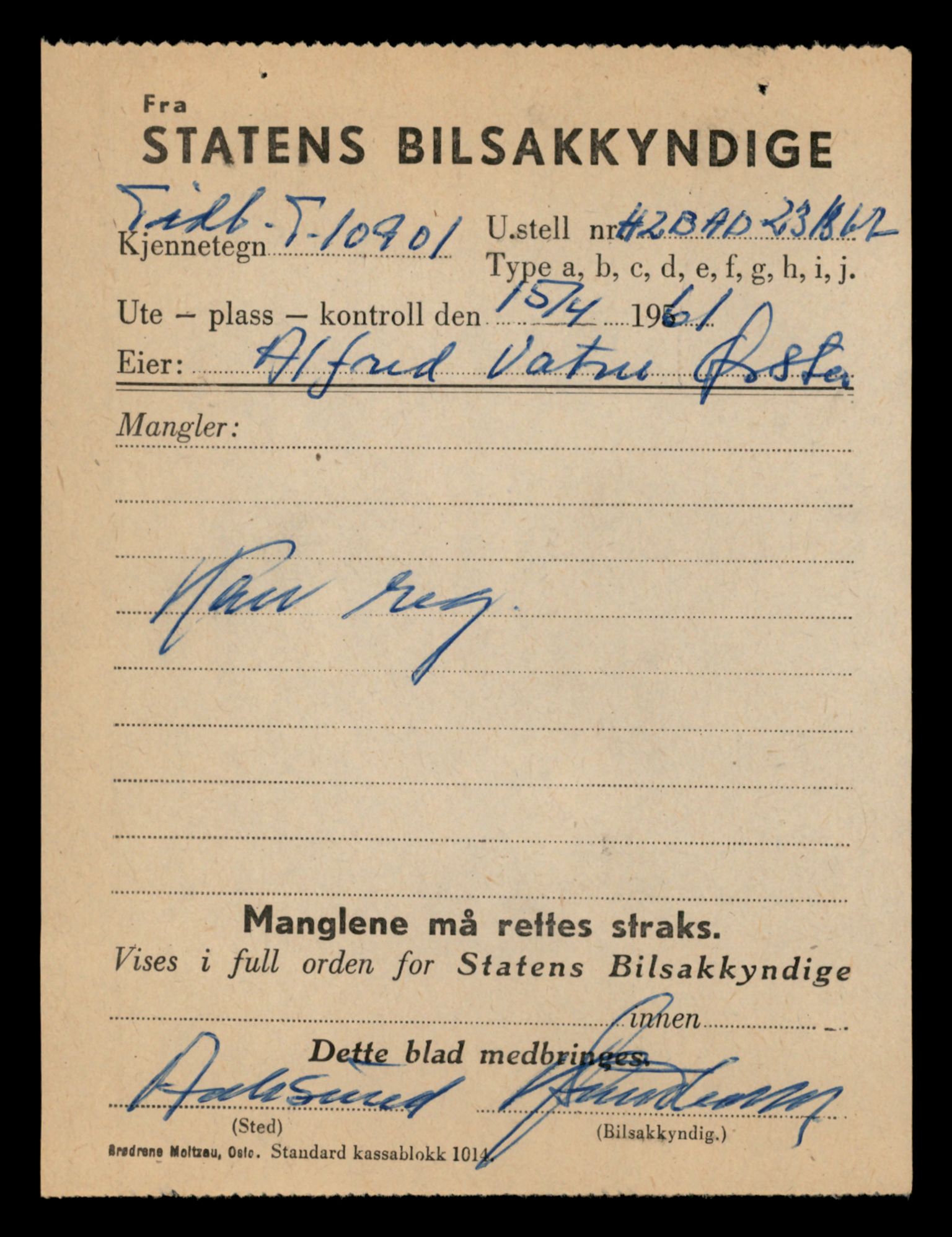Møre og Romsdal vegkontor - Ålesund trafikkstasjon, SAT/A-4099/F/Fe/L0024: Registreringskort for kjøretøy T 10810 - T 10930, 1927-1998, p. 2381