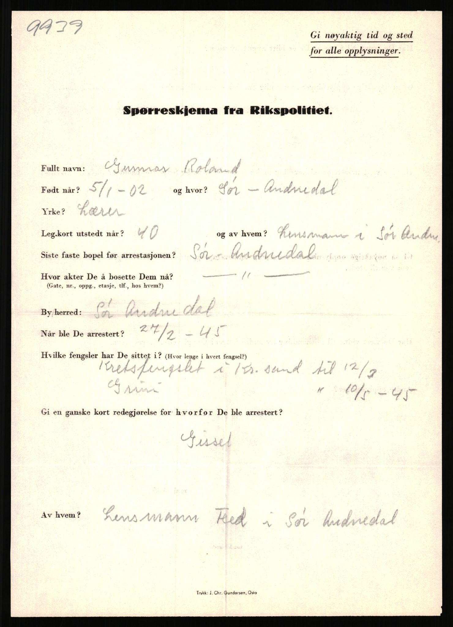 Rikspolitisjefen, AV/RA-S-1560/L/L0014: Pettersen, Aksel - Savosnick, Ernst, 1940-1945, p. 665