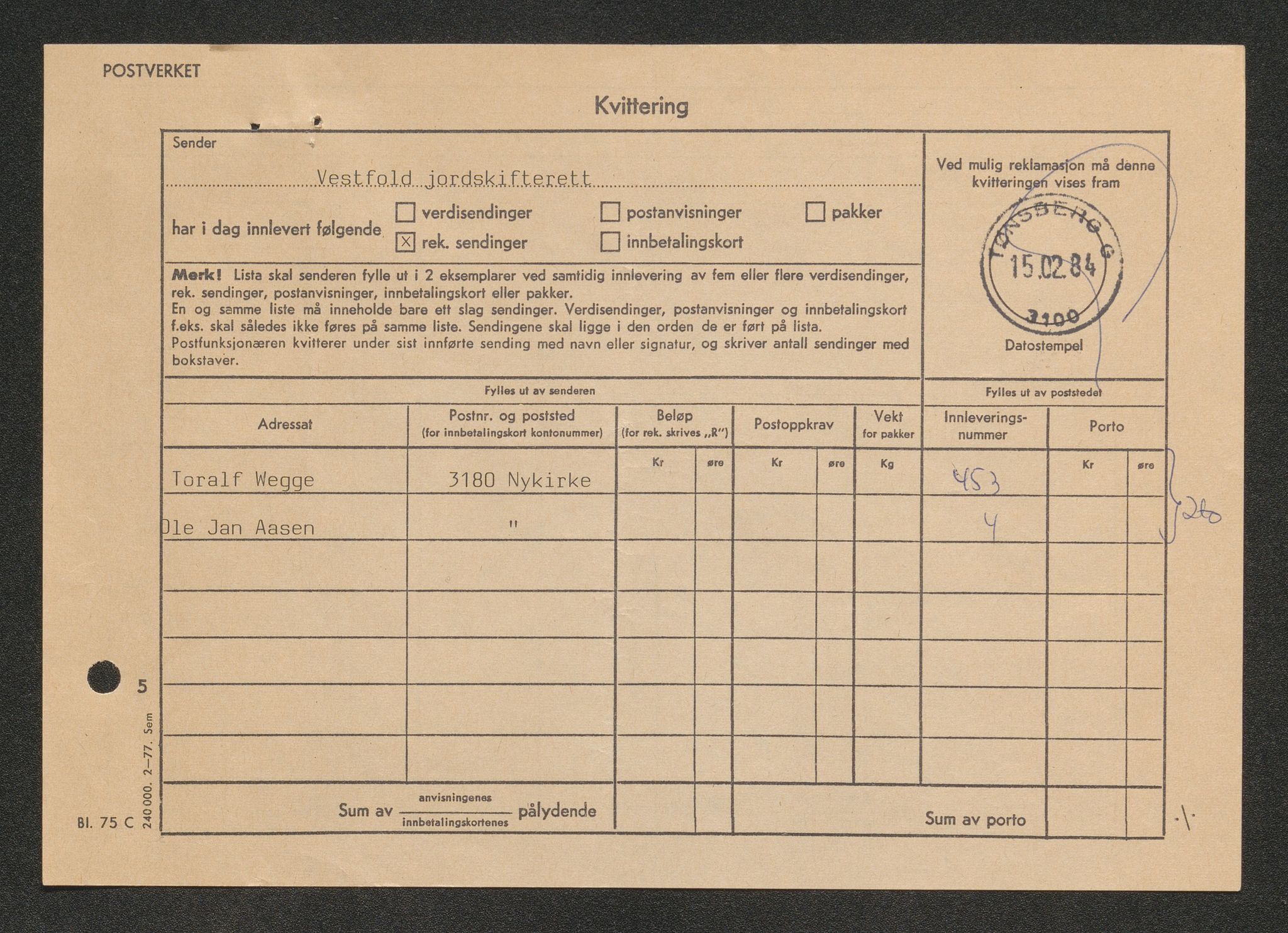 Vestfold jordskifterett, SAKO/A-1152/G/Gb/L0021/0003: Horten, gnr. 72-108 / Gårdsnr. 108: Sak 0700-1981-0051, 1982-1984, p. 14