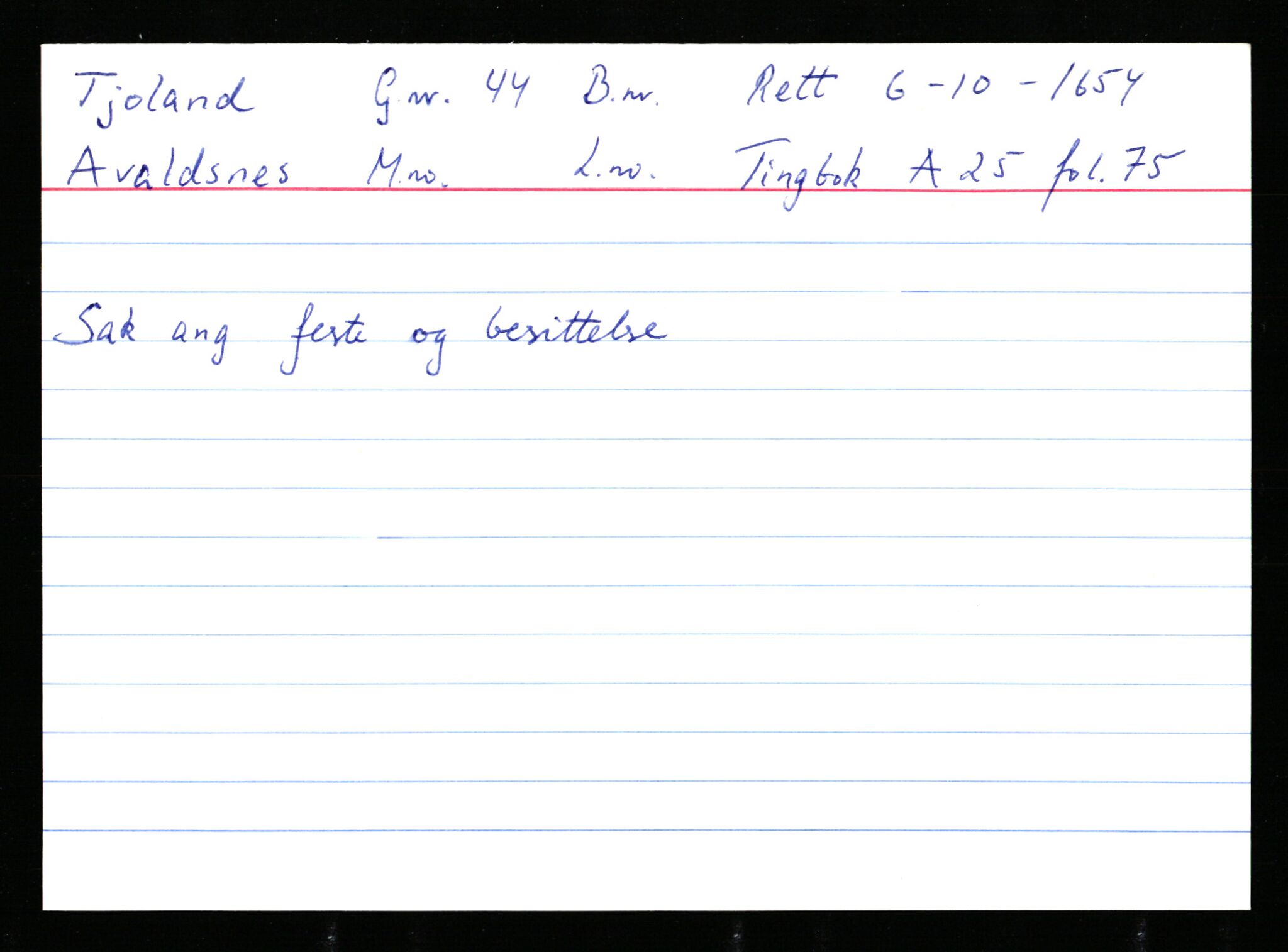 Statsarkivet i Stavanger, AV/SAST-A-101971/03/Y/Ym/L0060: Åstedskort sortert etter gårdsnavn: Tengesdal - Tjørn, 1600-1950, p. 612