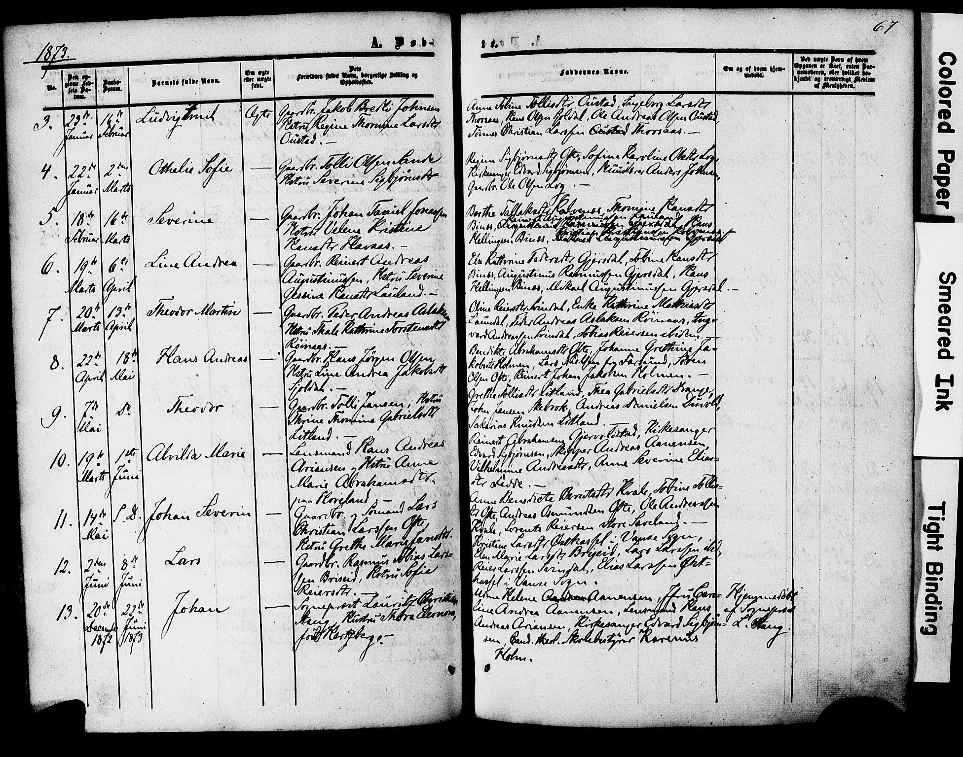 Herad sokneprestkontor, AV/SAK-1111-0018/F/Fa/Faa/L0005: Parish register (official) no. A 5, 1853-1886, p. 67