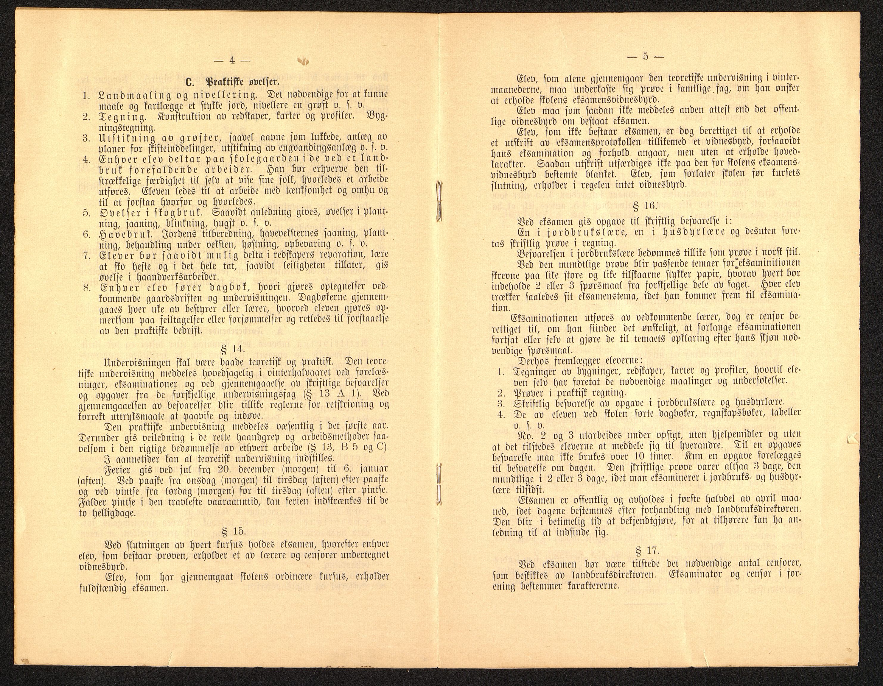 Vestfold fylkeskommune. Melsom videregående skole, VEMU/A-1064/X/L0005/0002: Egen produserte trykksaker / Plan for Jarlsberg og Laurvig samt Landbrugsskole, 1913