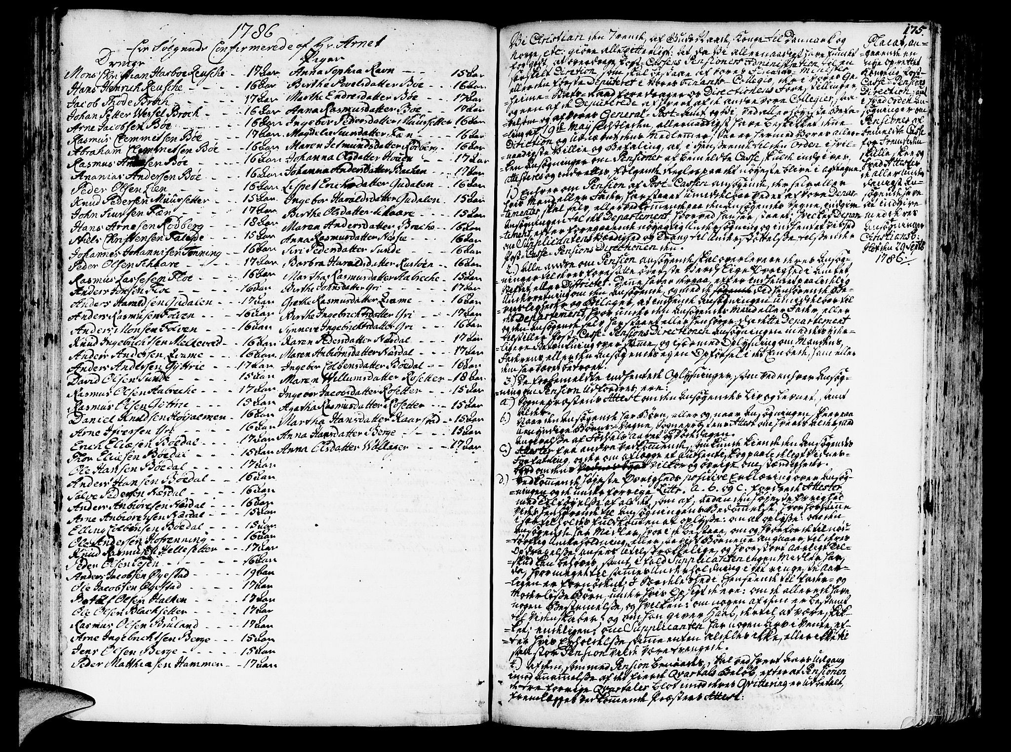 Innvik sokneprestembete, SAB/A-80501: Other parish register no. I.2.A, 1750-1835, p. 175