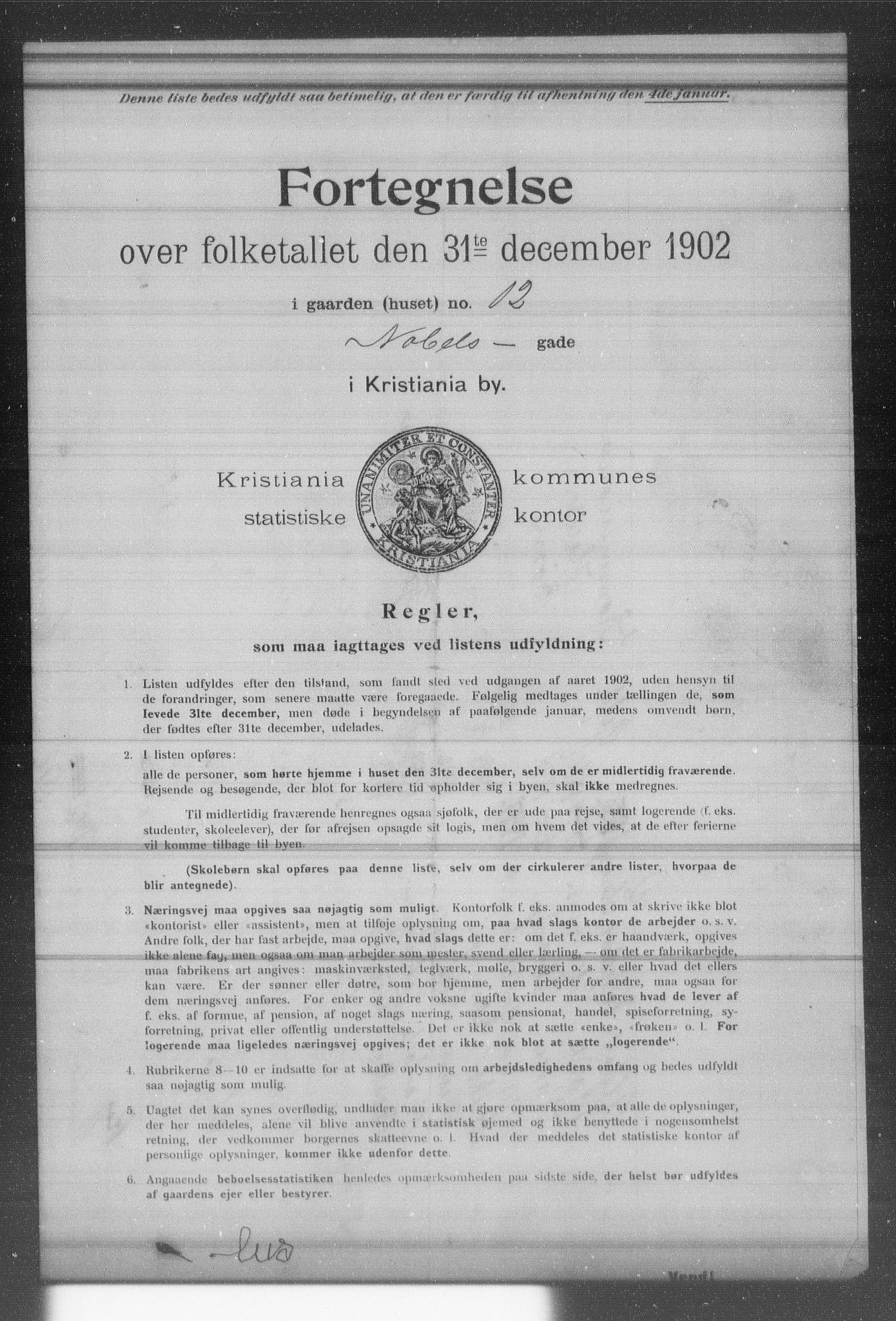 OBA, Municipal Census 1902 for Kristiania, 1902, p. 13503