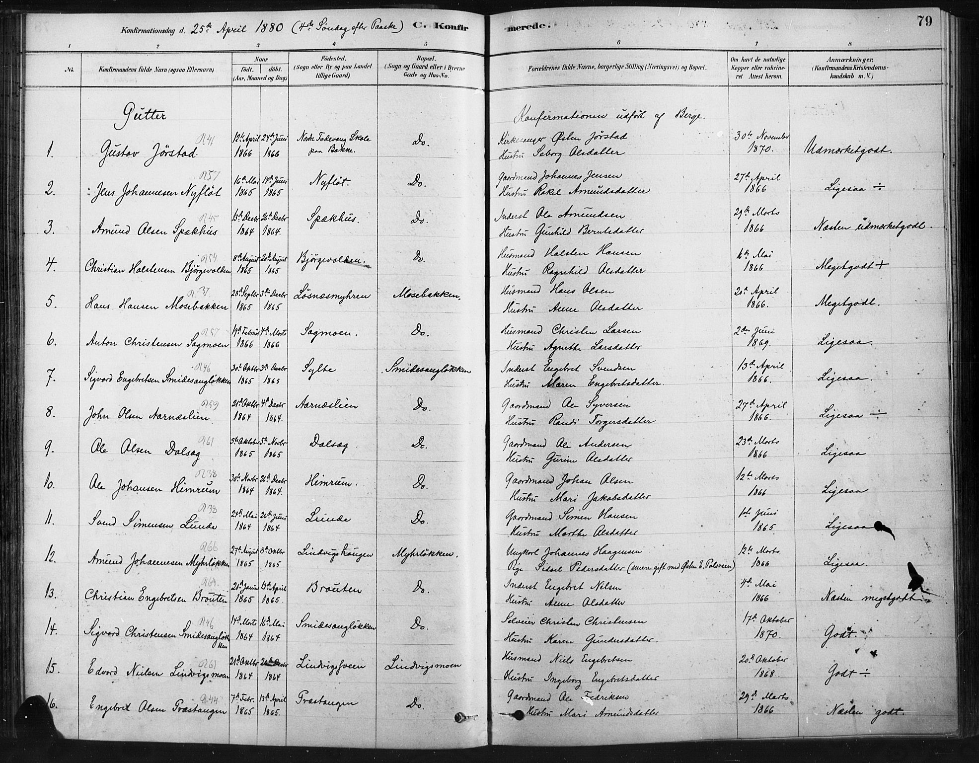 Ringebu prestekontor, AV/SAH-PREST-082/H/Ha/Haa/L0009: Parish register (official) no. 9, 1878-1898, p. 79