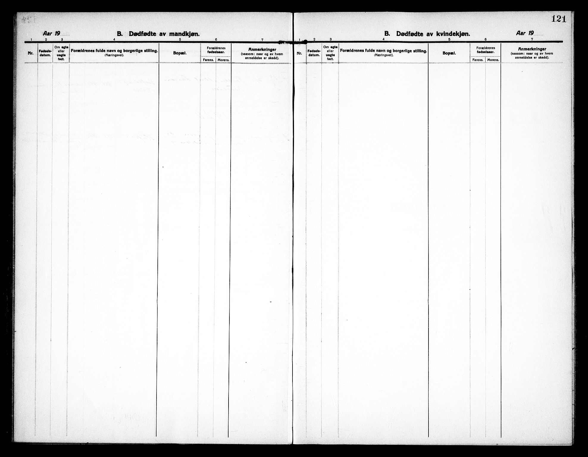 Høland prestekontor Kirkebøker, SAO/A-10346a/F/Fa/L0016: Parish register (official) no. I 16, 1912-1921, p. 121