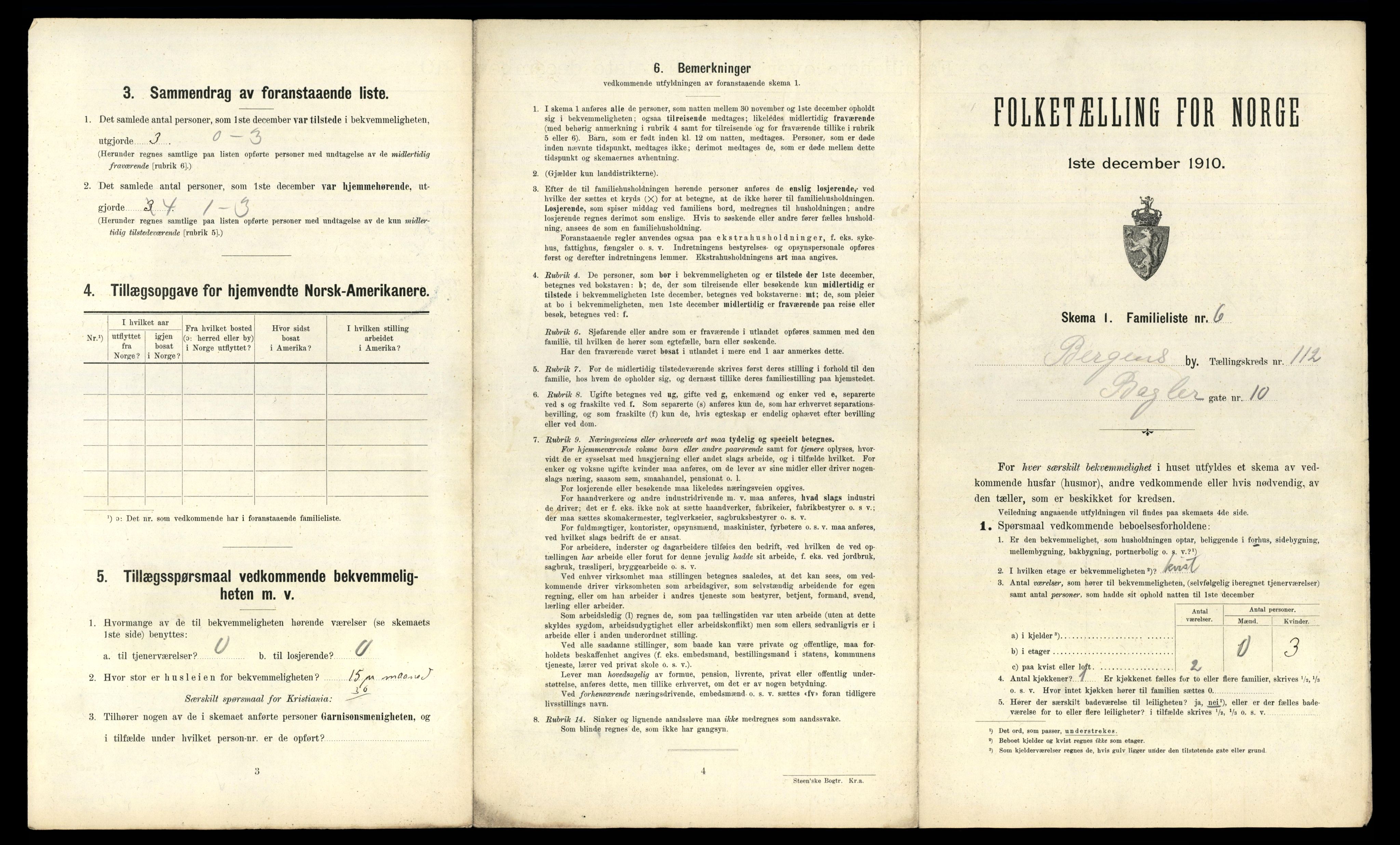 RA, 1910 census for Bergen, 1910, p. 39273